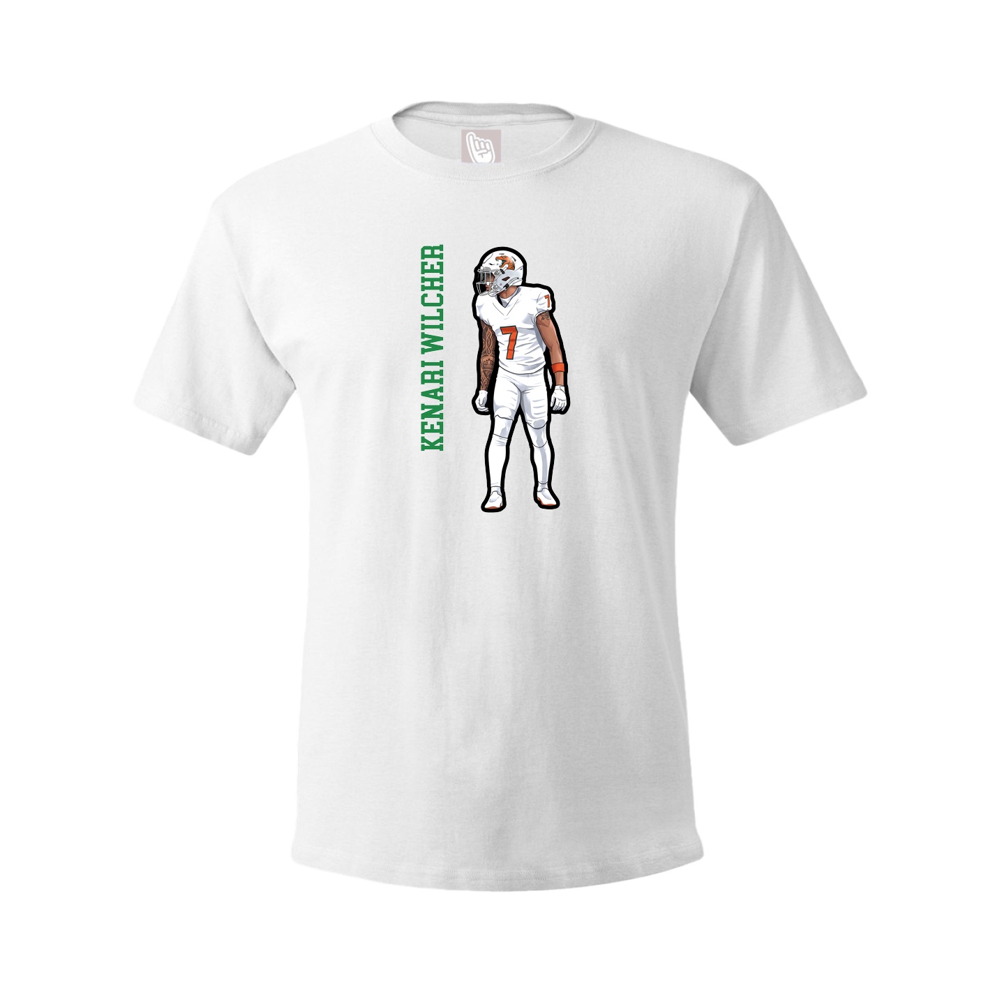 Youth Tee — Name Vertical in White