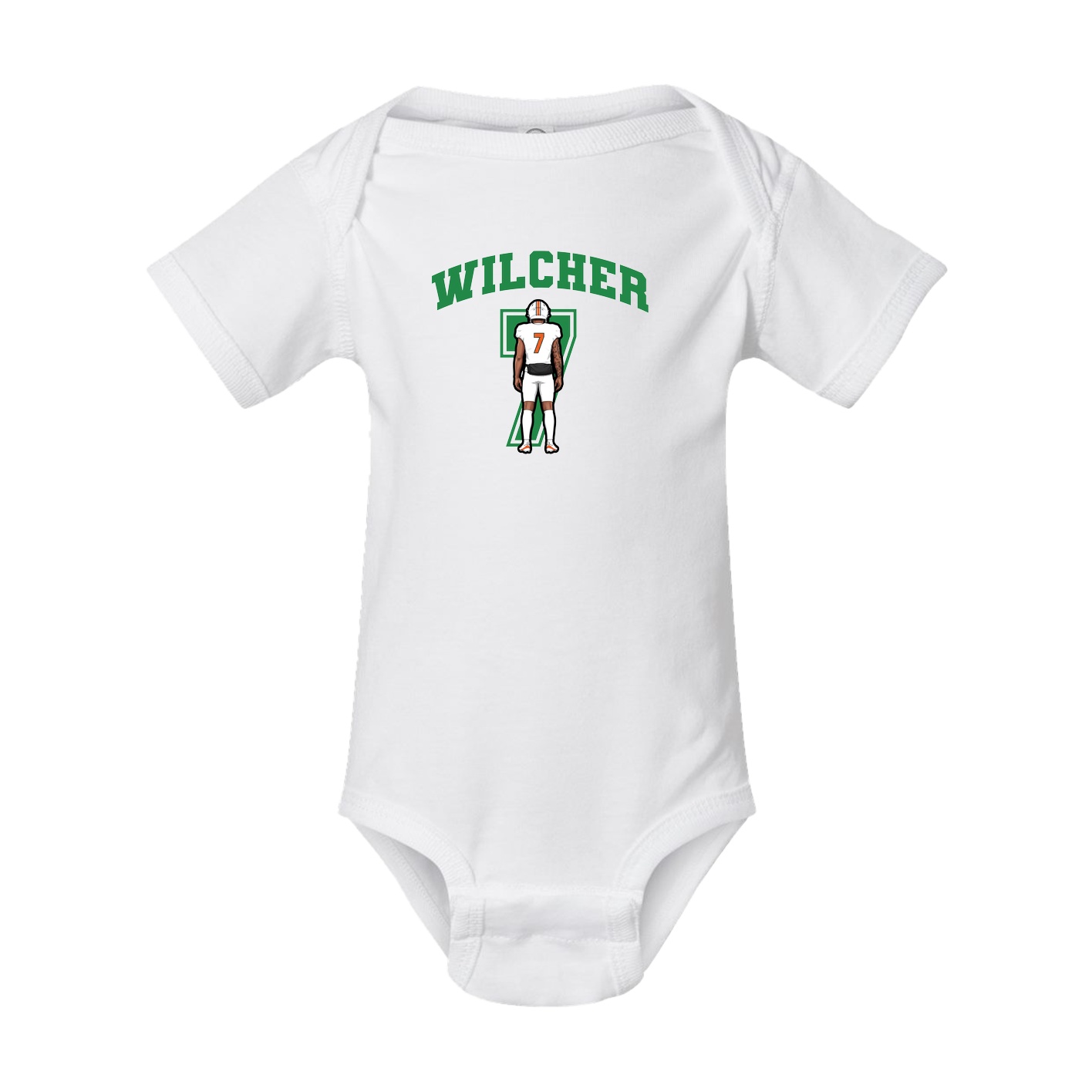 Baby Onesie — Number in White