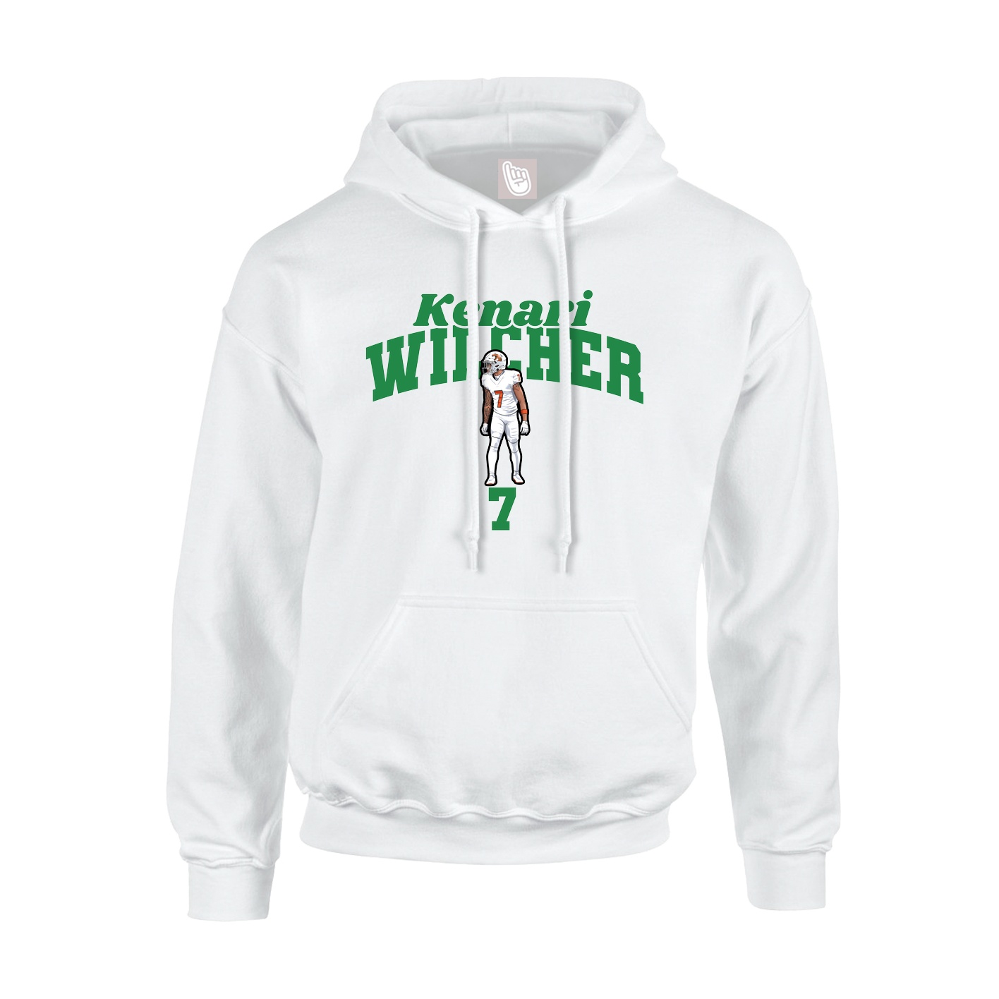 Hoodie — Signature Arch in White