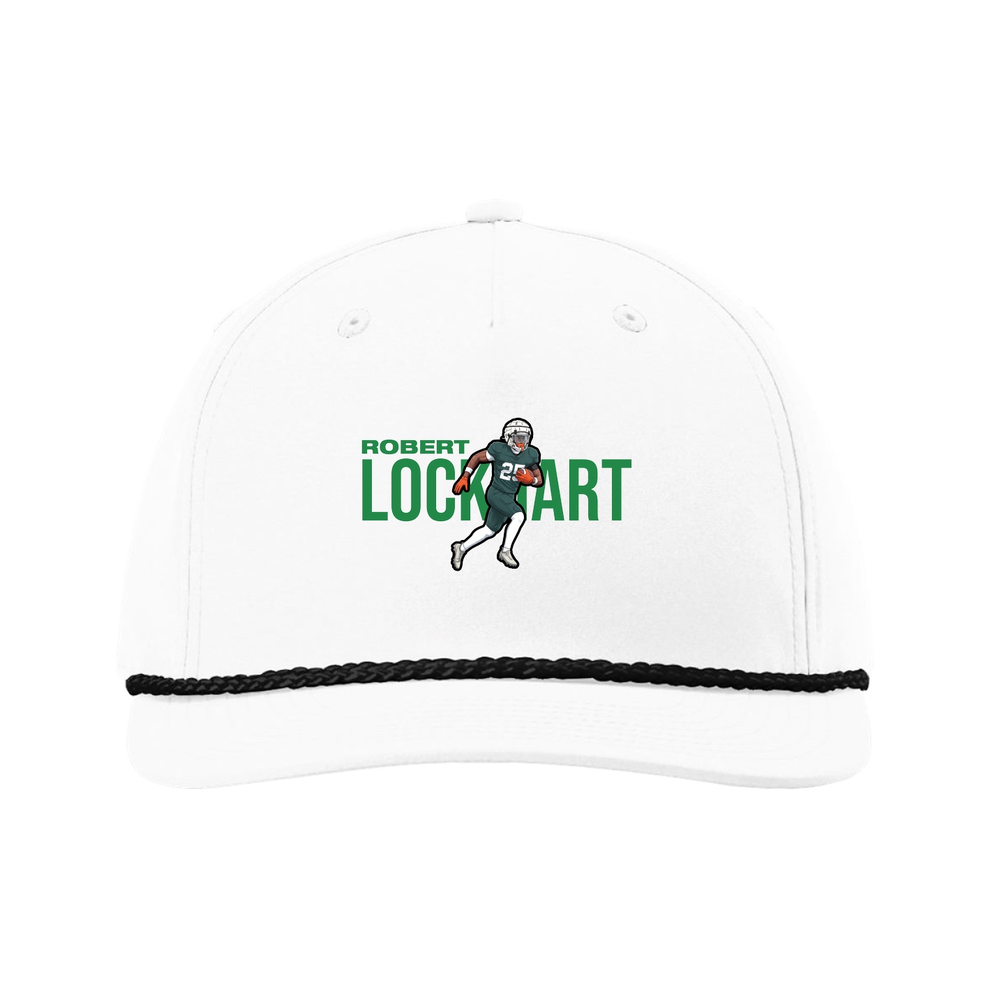 Five-Panel Classic Rope Cap — Player Name in White