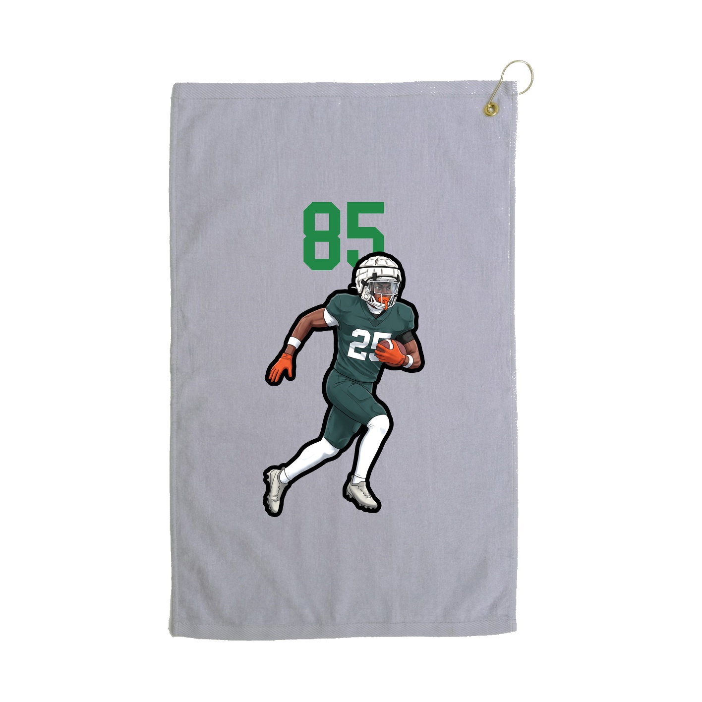 Golf Towel — Number Top in Grey