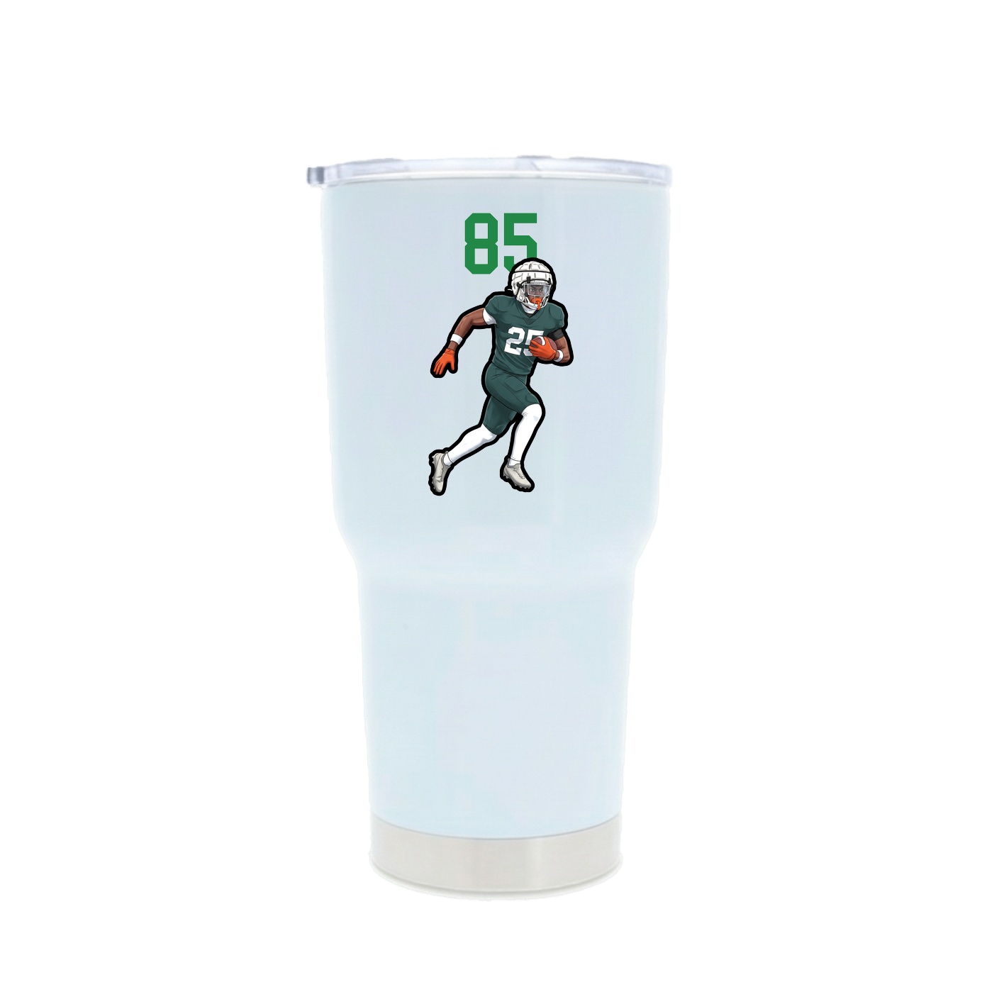 30oz Stainless Steel Tumbler — Number Top in White