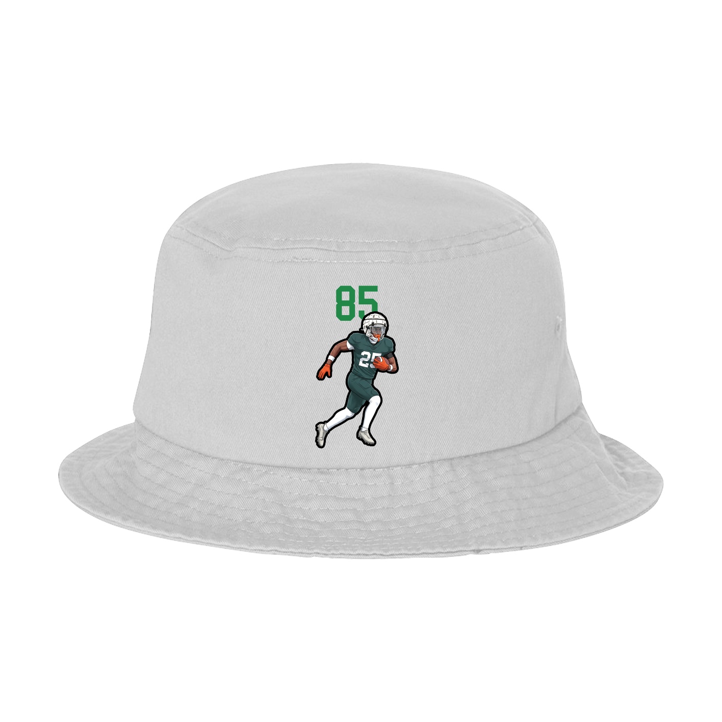 Bucket Cap — Number Top in White