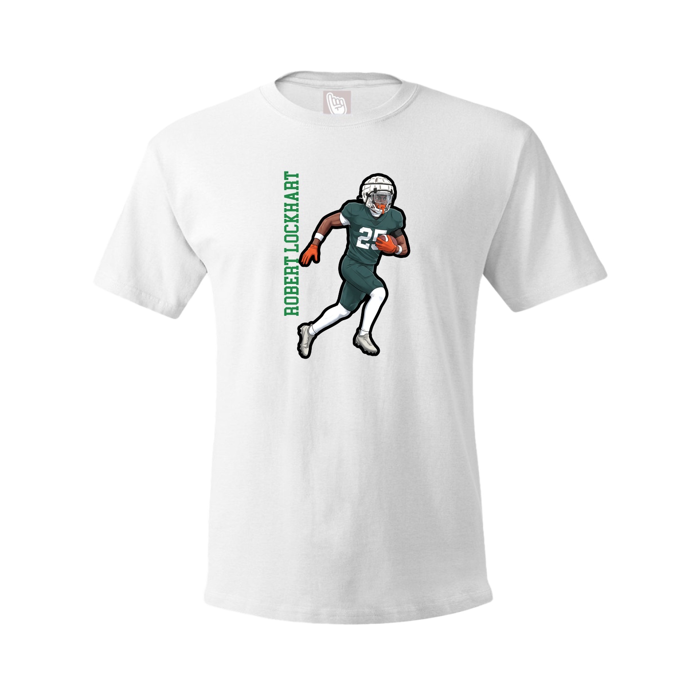 Tee — Name Vertical in White