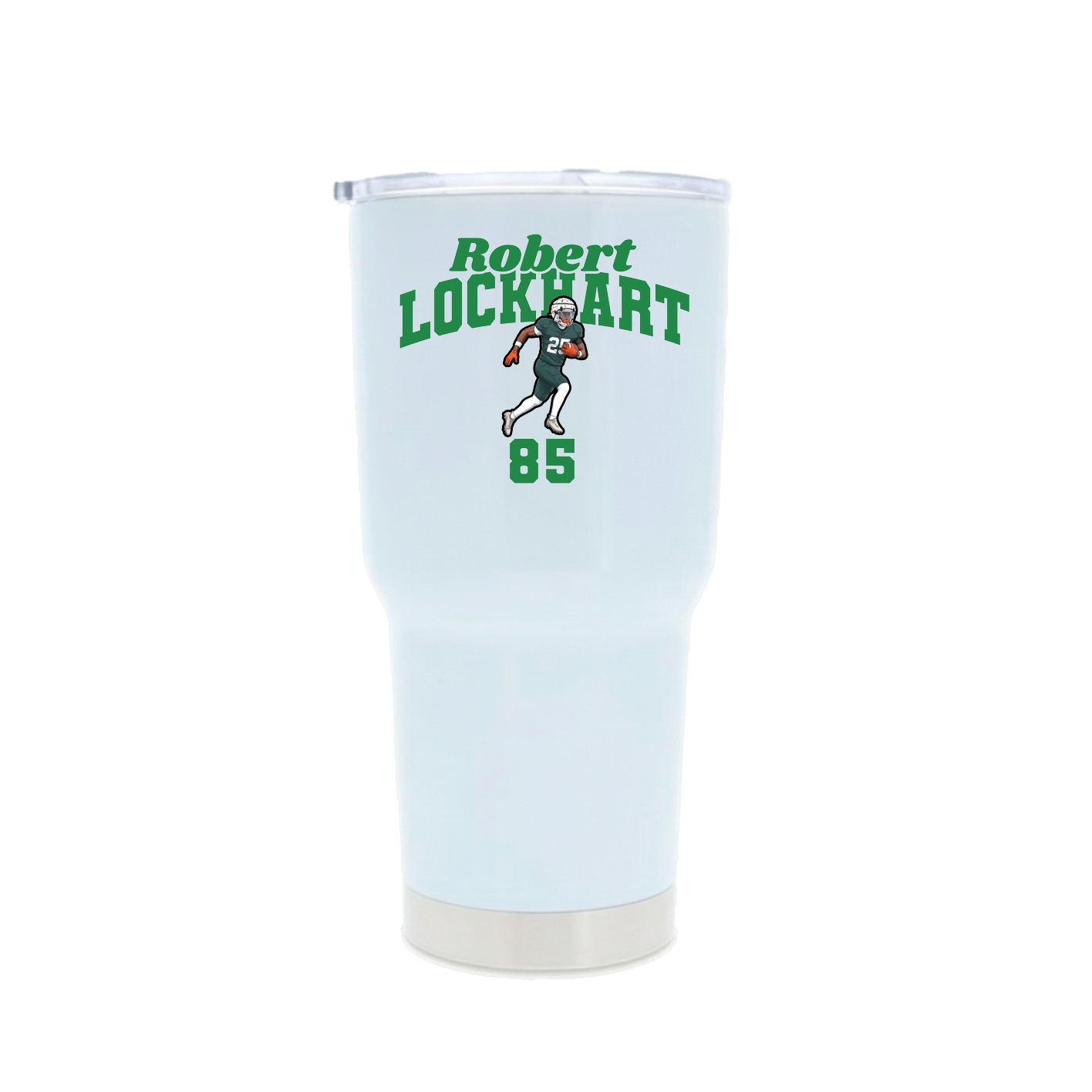 30oz Stainless Steel Tumbler — Signature Arch in White