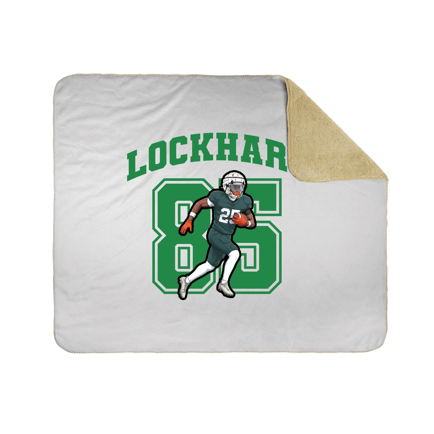Throw Blanket — Number in White