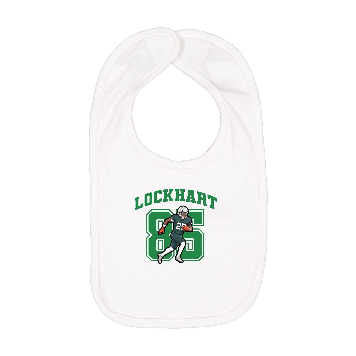 Infant Bib — Number in White