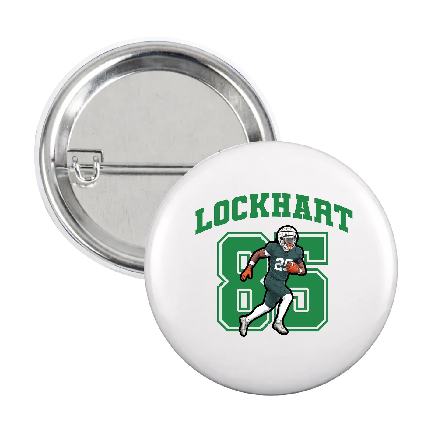 Game Day Button — Number in White