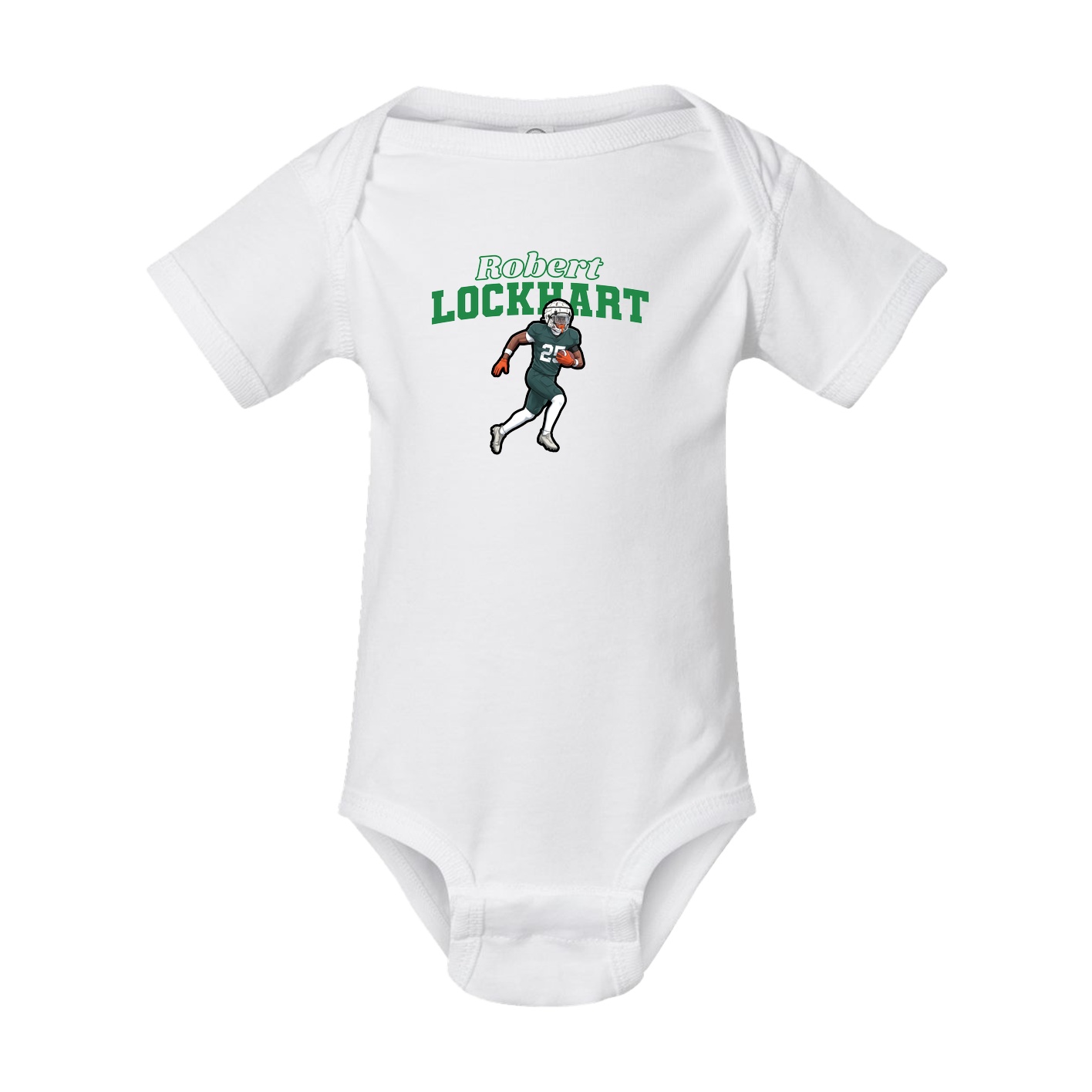 Baby Onesie — Name Arch in White