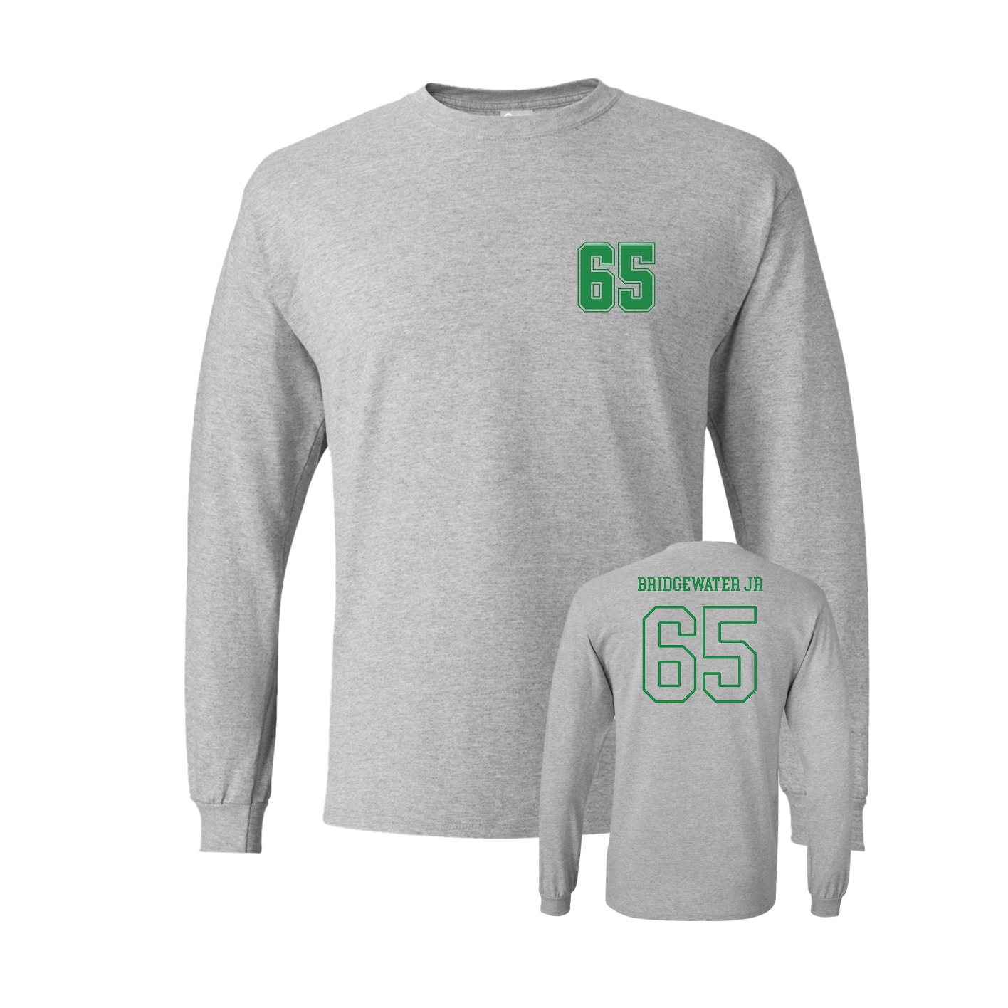 Long Sleeve Tee — Chest Back in Grey