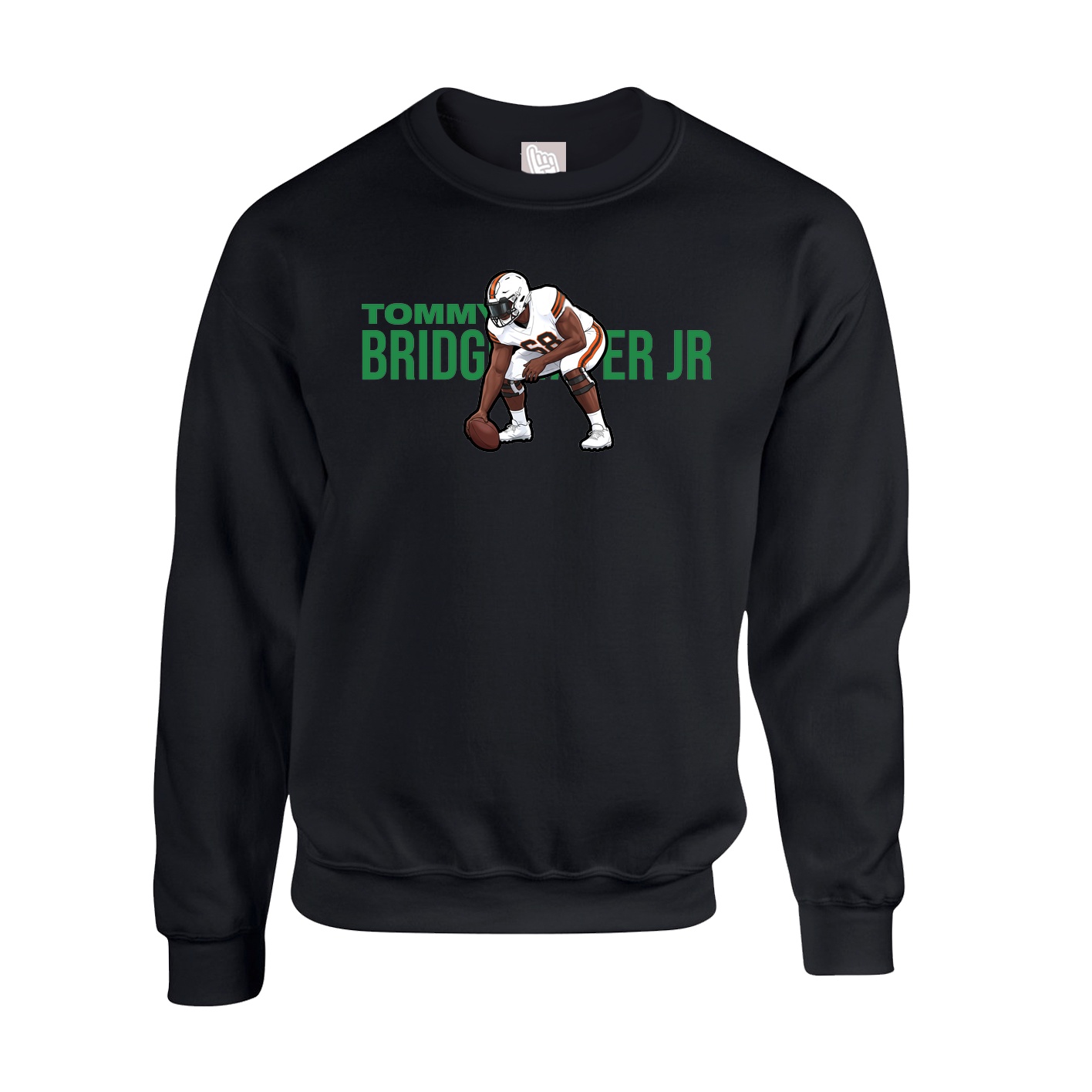 Fleece Crew — Player Name in Black