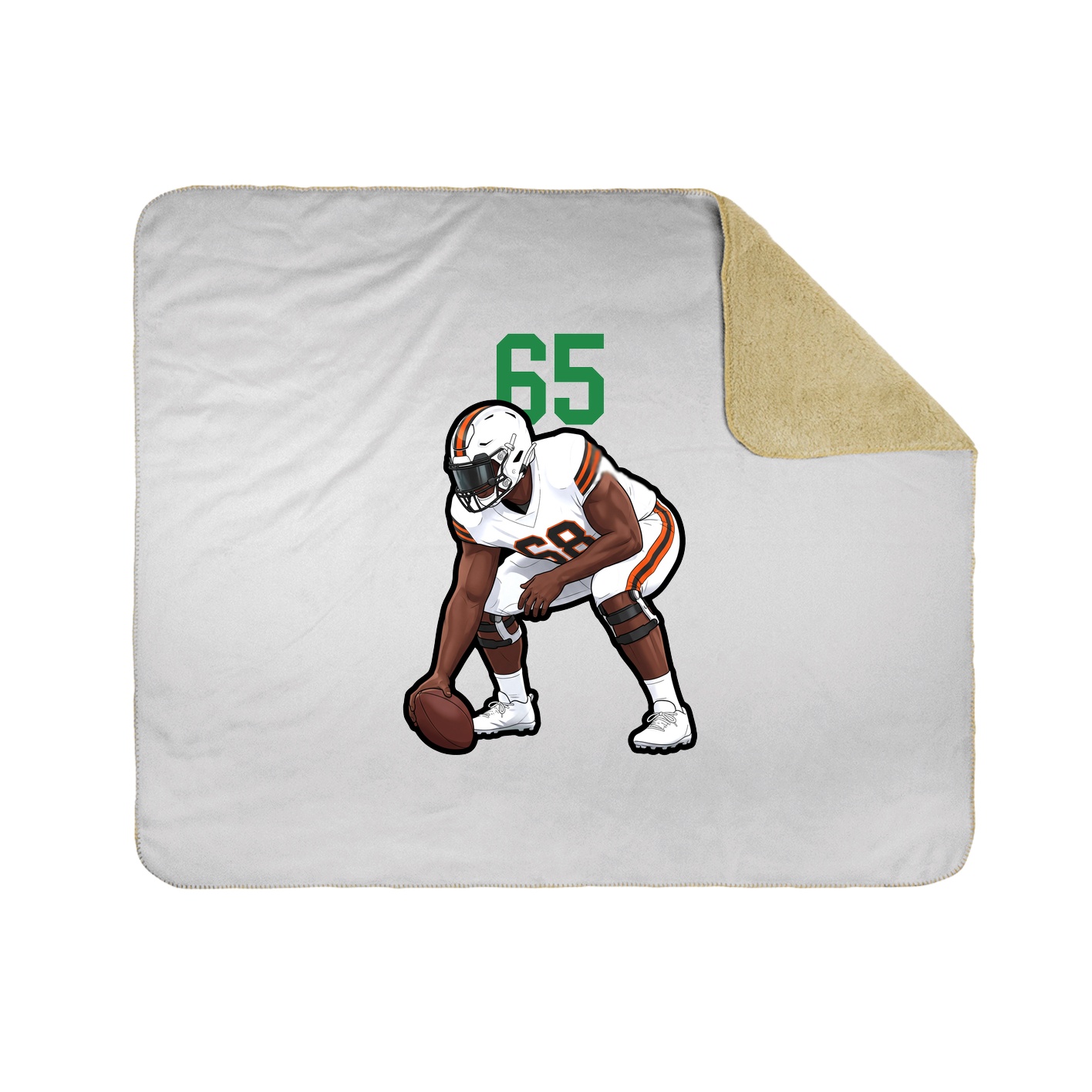 Throw Blanket — Number Top in White