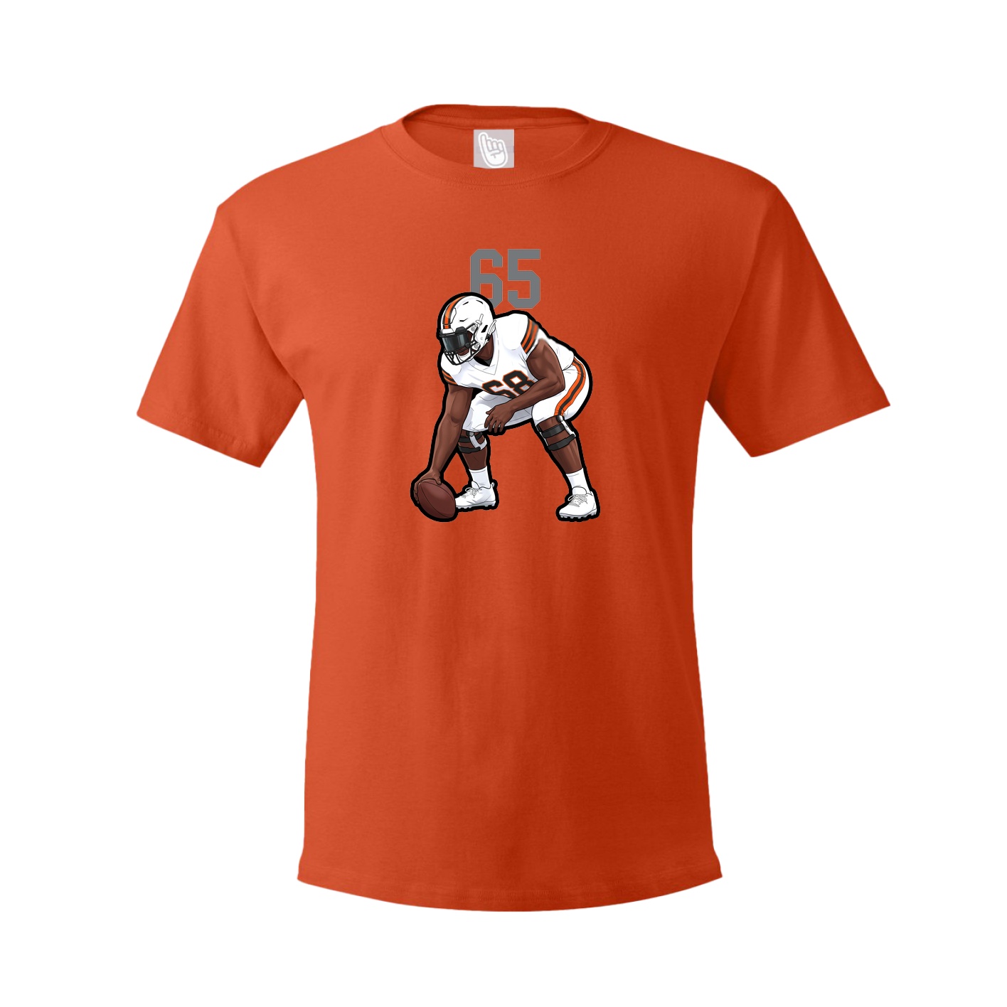 Youth Tee — Number Top in Orange