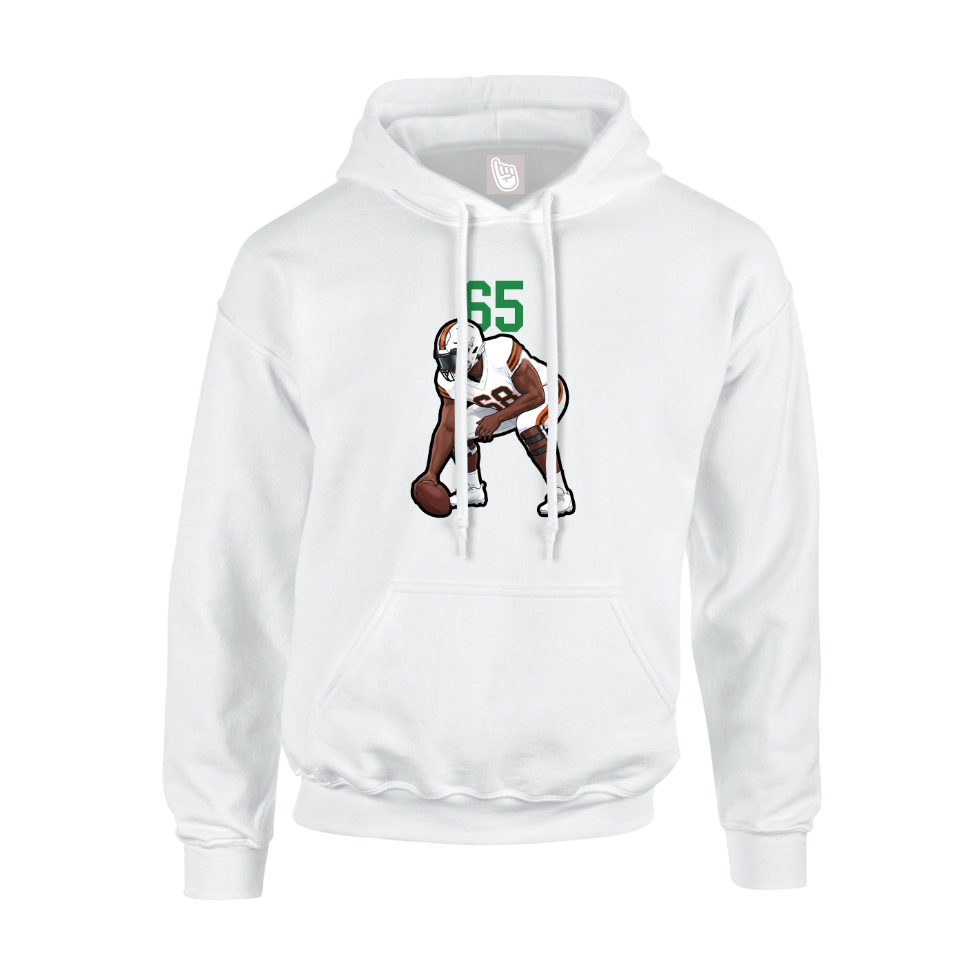 Hoodie — Number Top in White