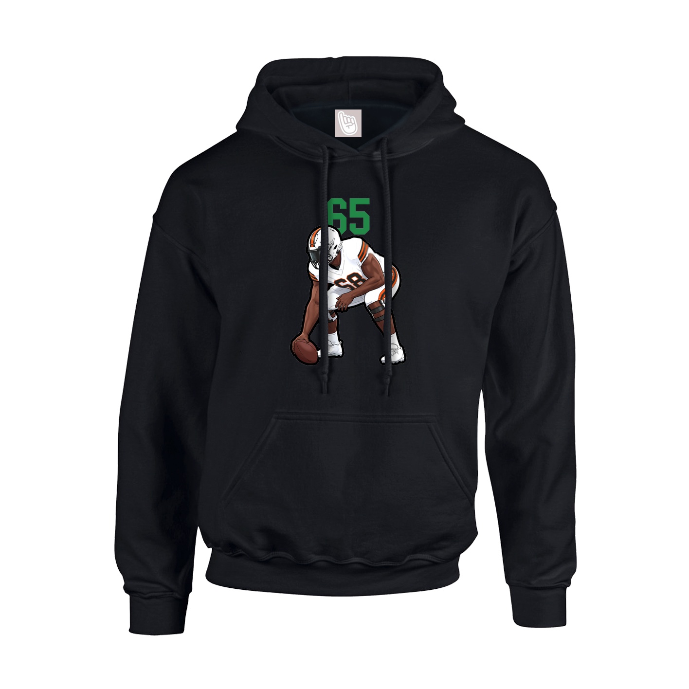Youth Hoodie — Number Top in Black