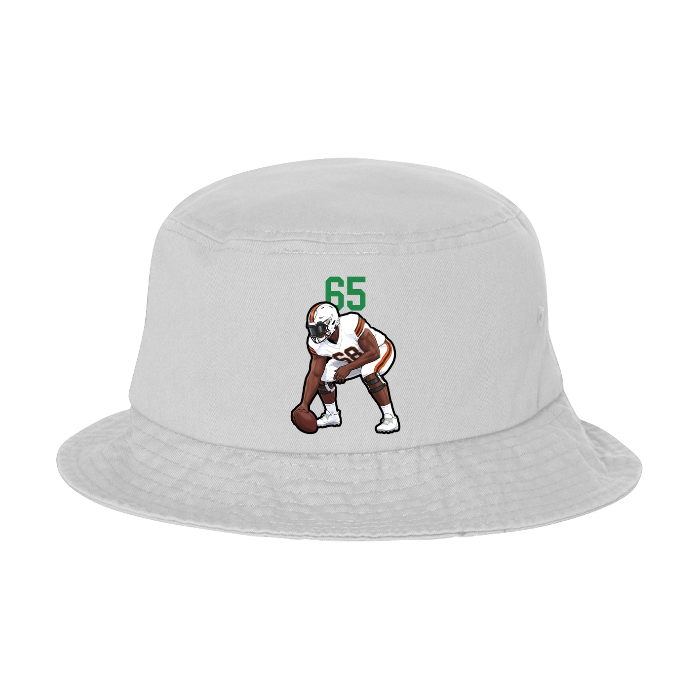 Bucket Cap — Number Top in White