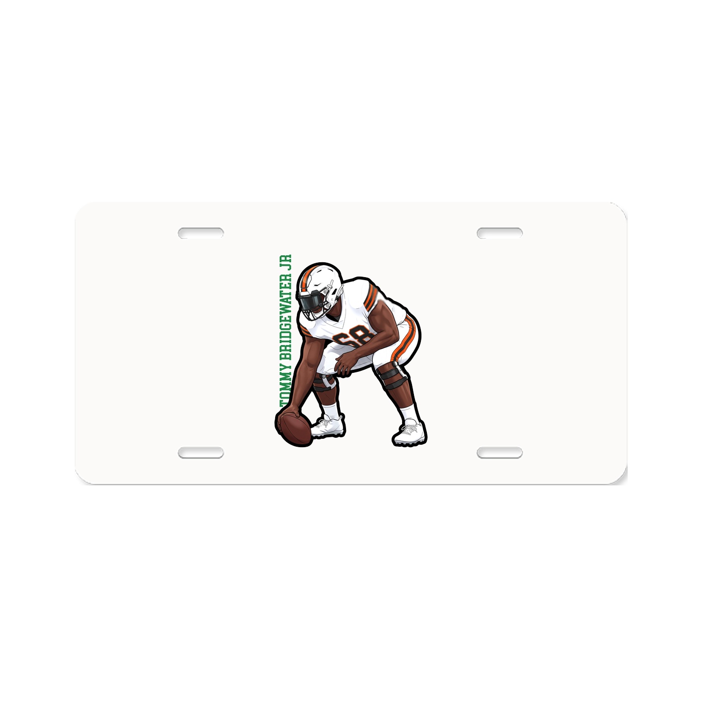 License Plate — Name Vertical in Classic