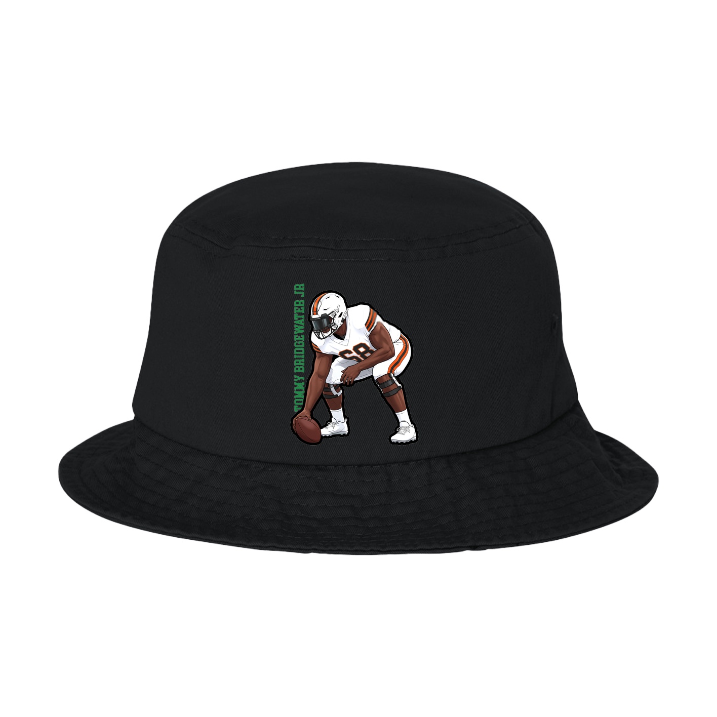 Bucket Cap — Name Vertical in Black