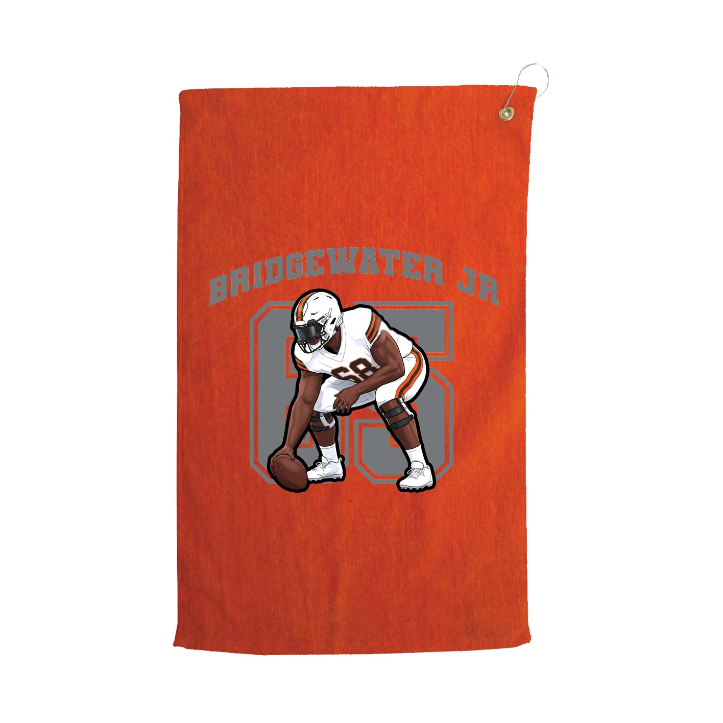 Golf Towel — Number in Orange