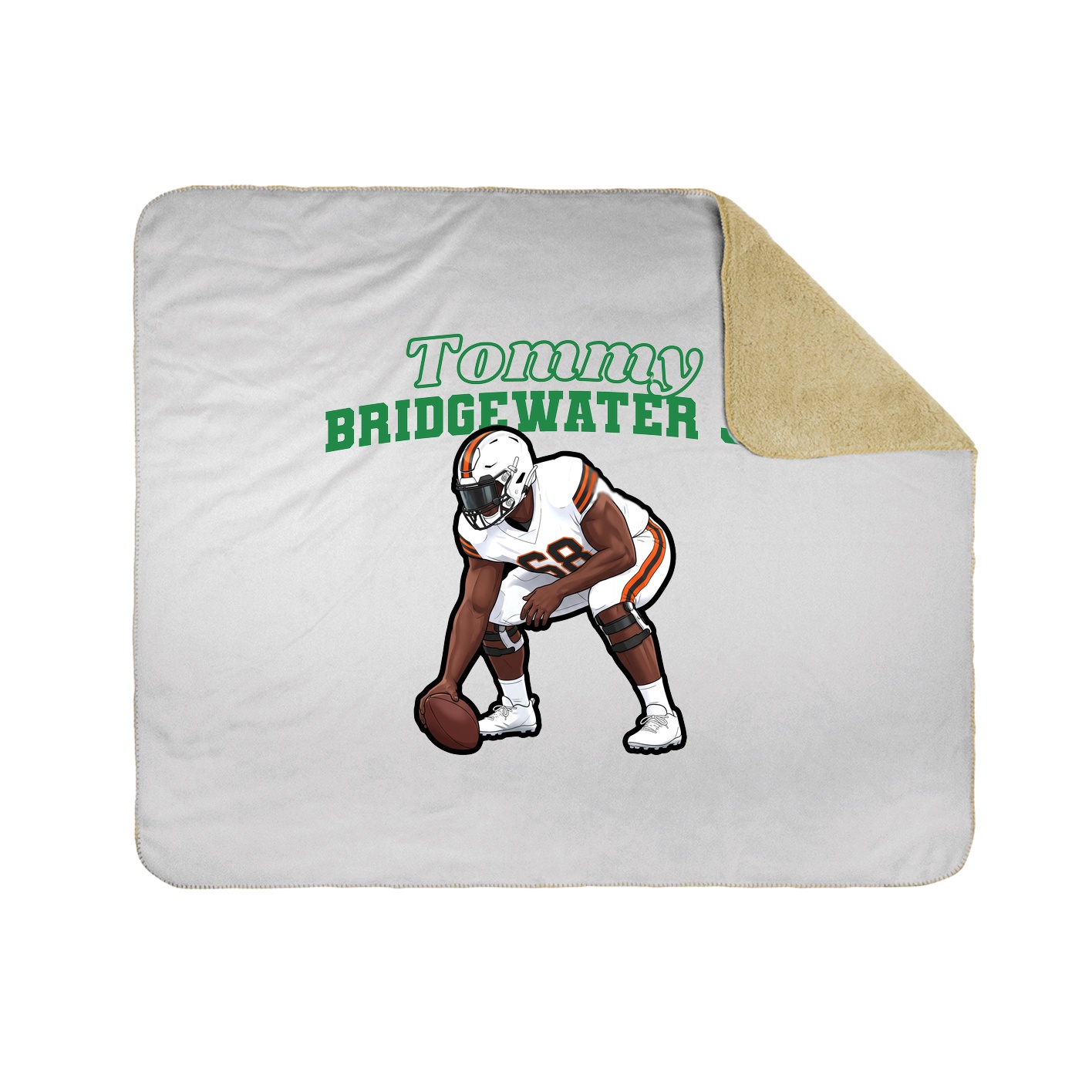 Throw Blanket — Name Arch in White