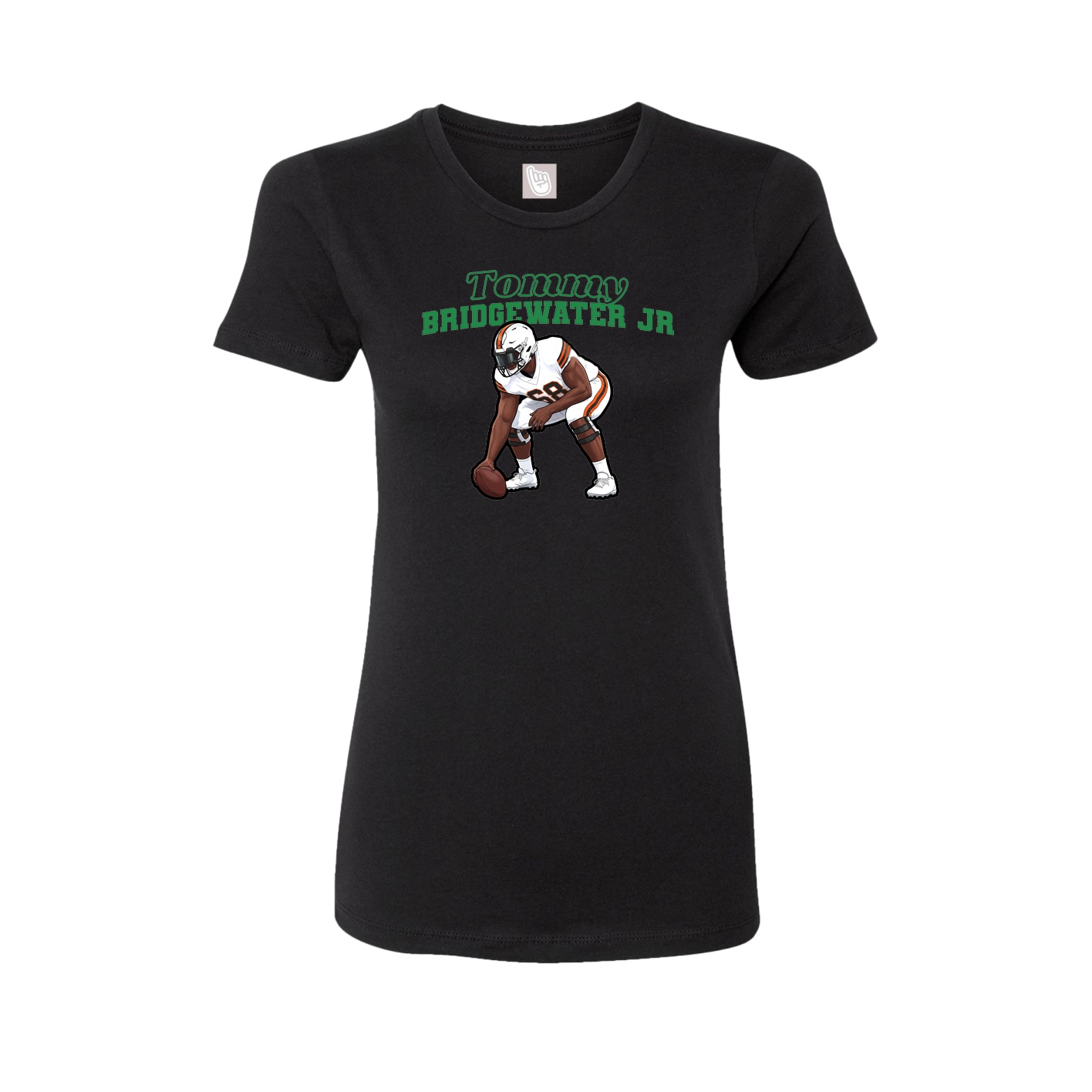 Fitted Women's Tee — Name Arch in Black