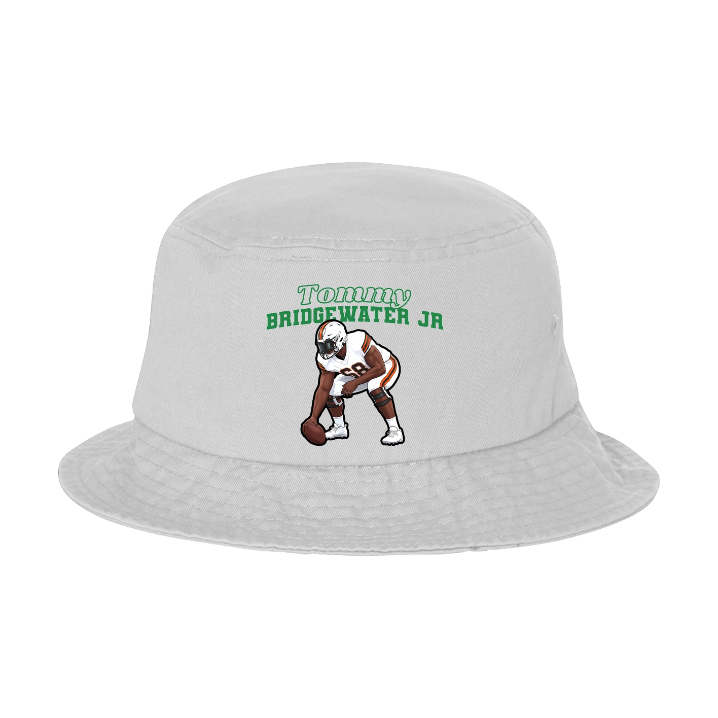 Bucket Cap — Name Arch in White