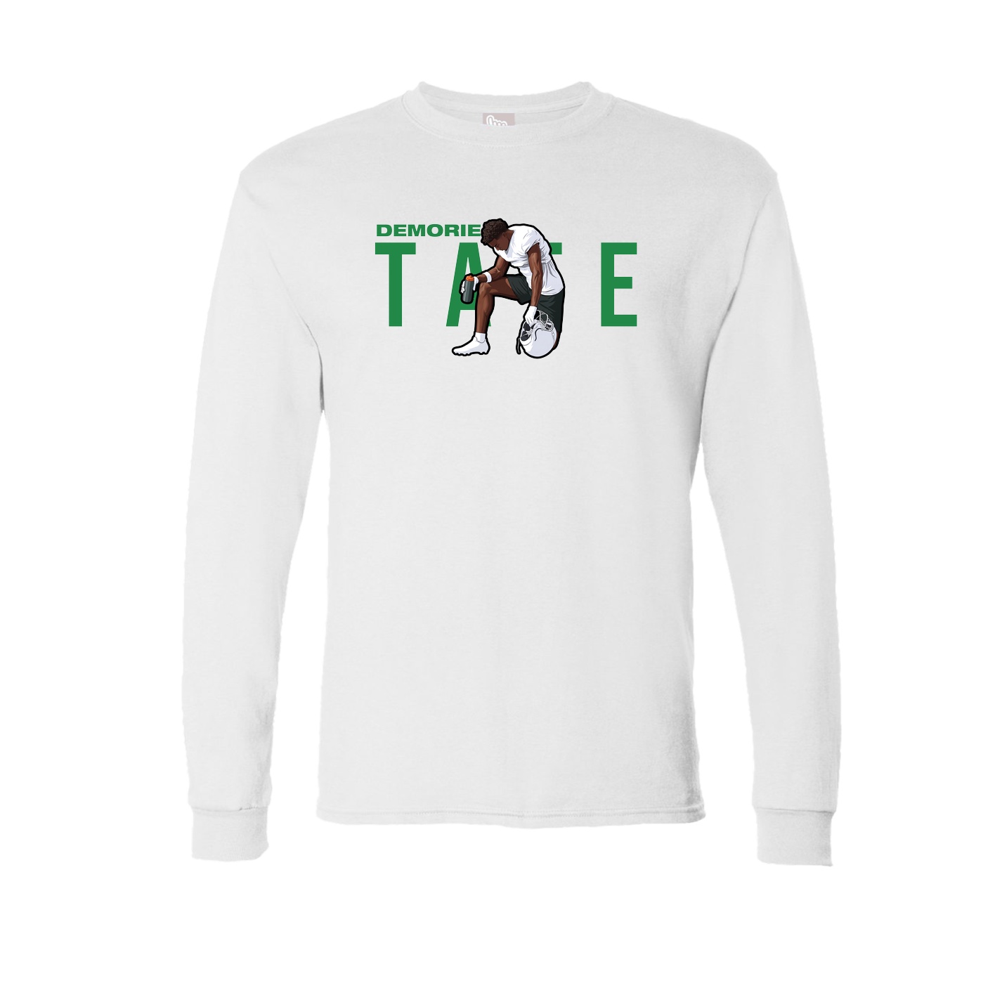 Long Sleeve Tee — Player Name in White