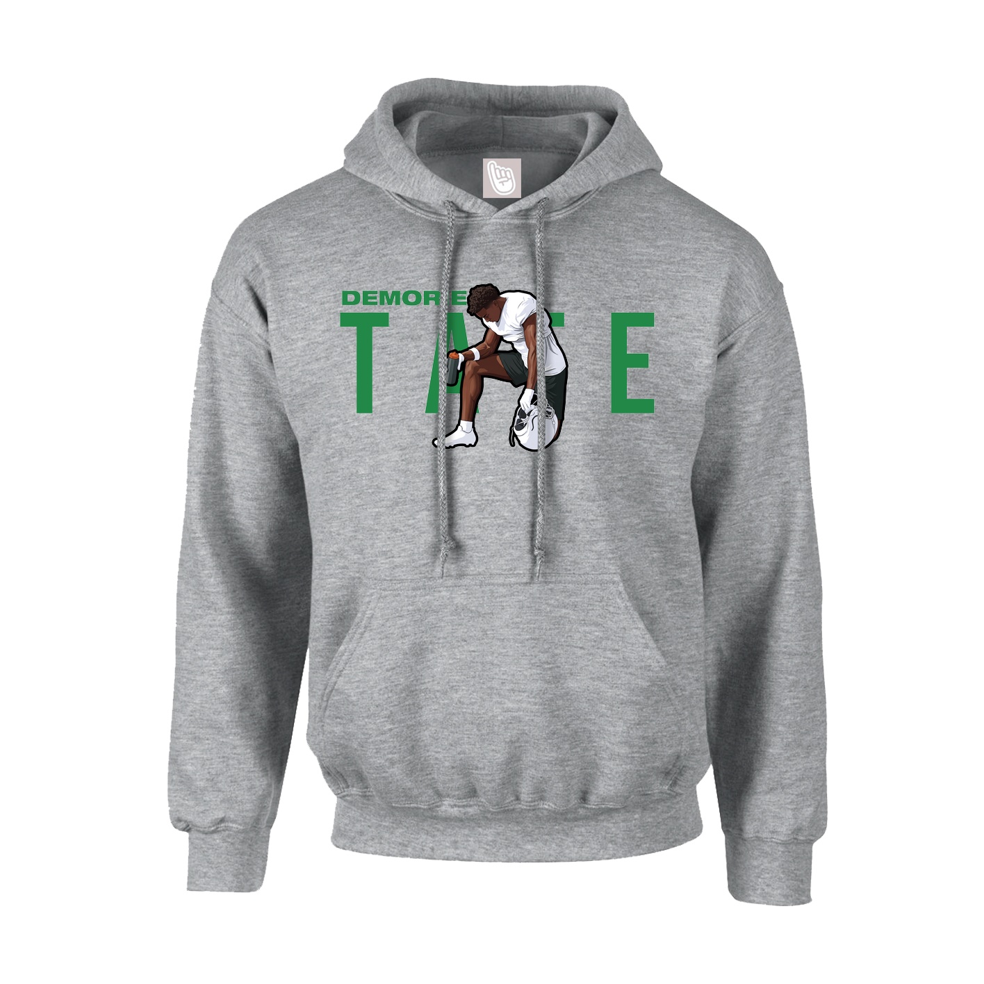 Hoodie — Player Name in Grey