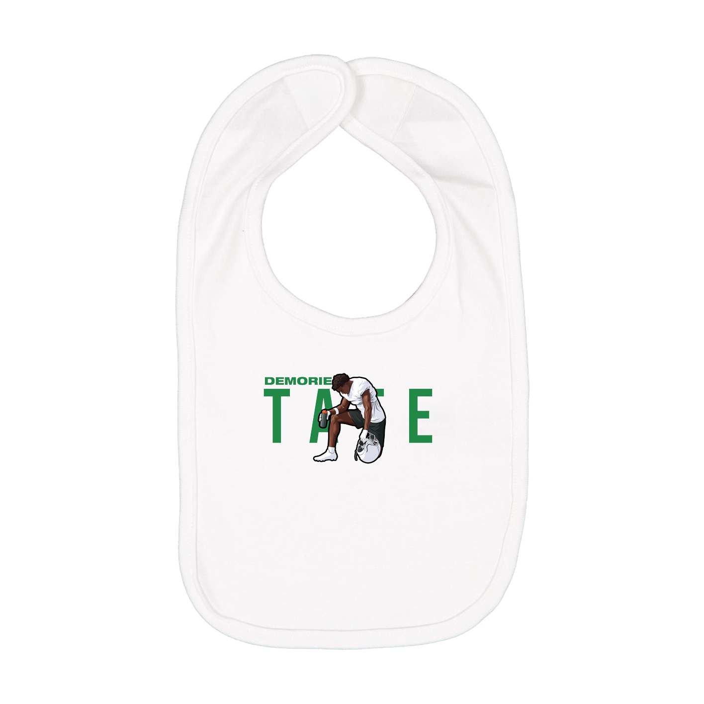 Infant Bib — Player Name in White