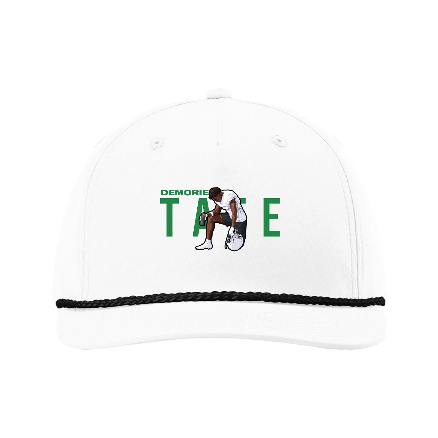 Five-Panel Classic Rope Cap — Player Name in White