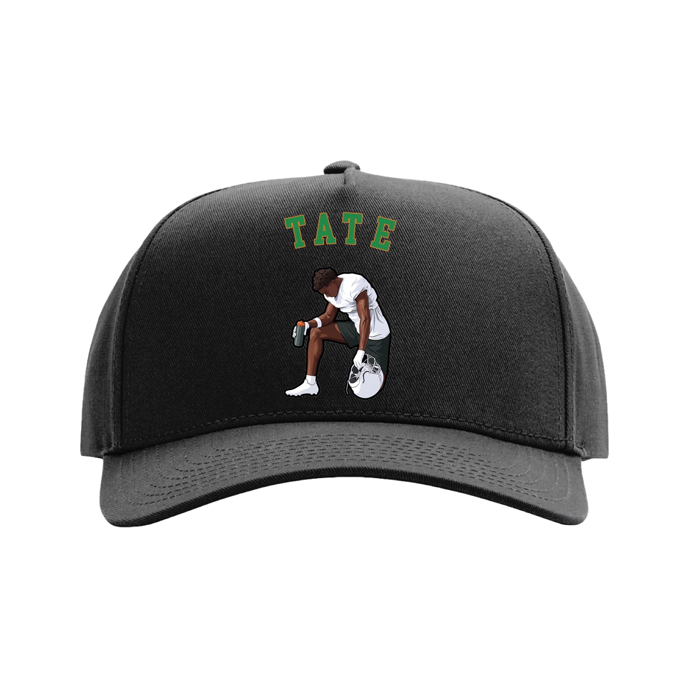 Full Fabric Five-Panel Champ Cap — Shirsey Arch in Black