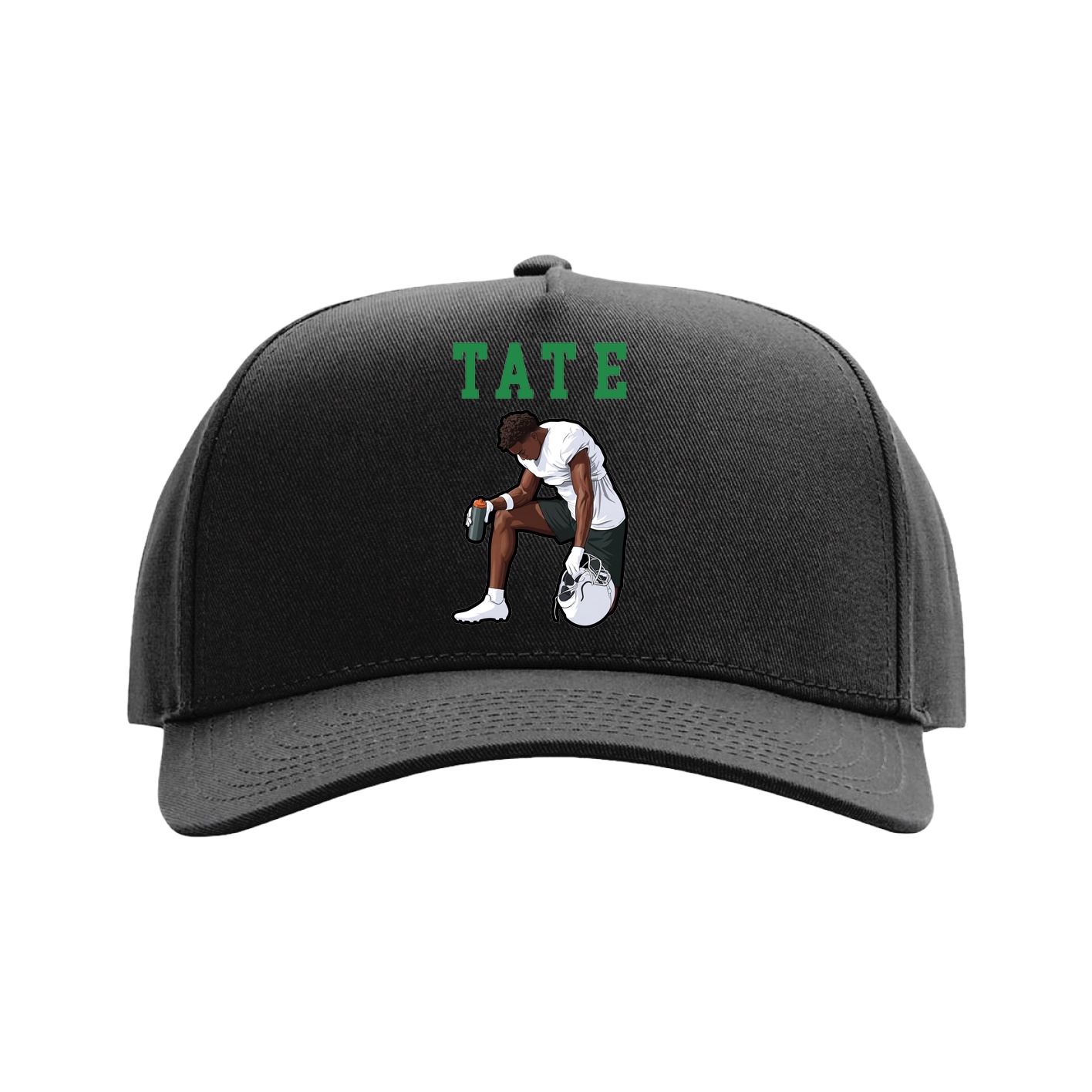 Full Fabric Five-Panel Champ Cap — Shirsey in Black
