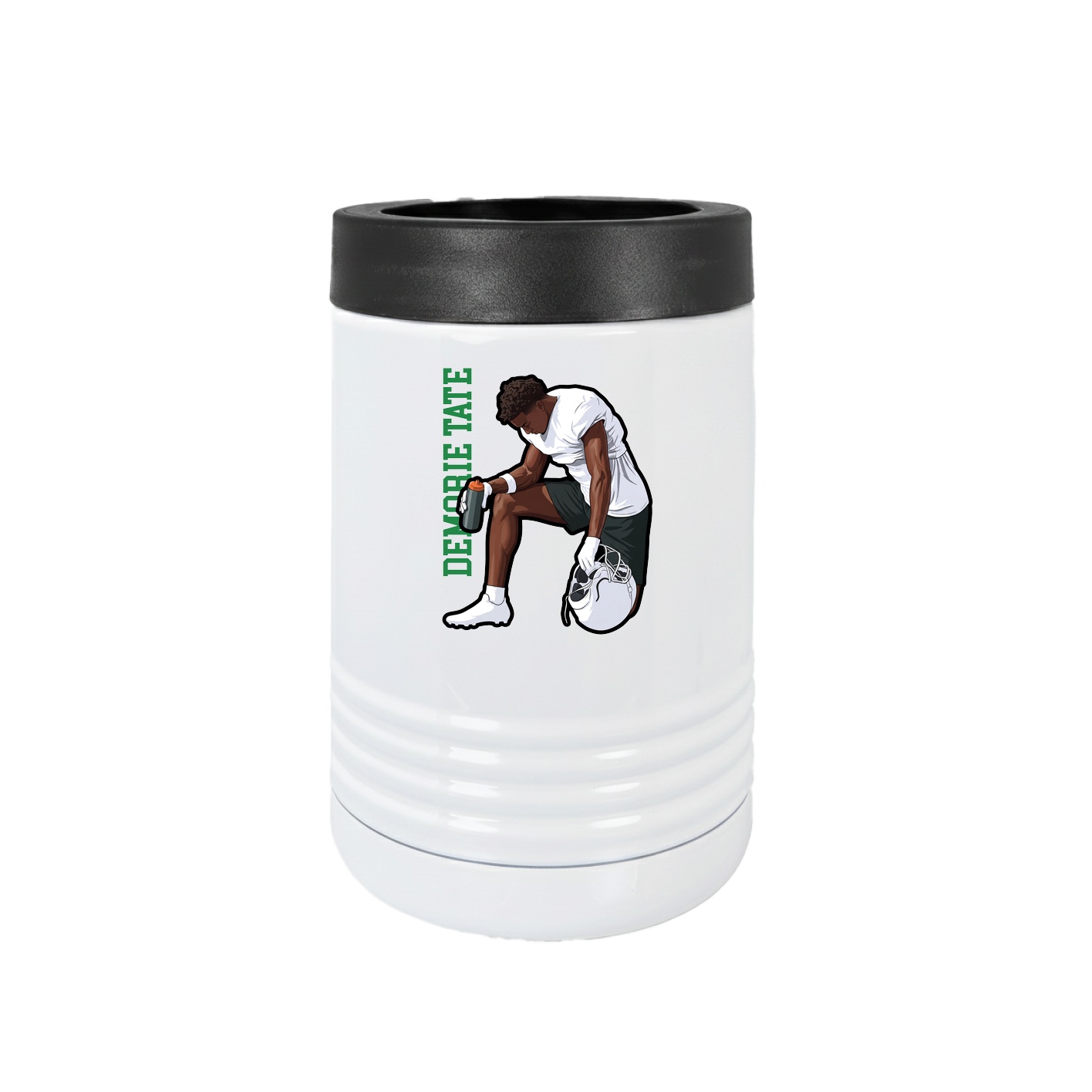 Beverage Holder — Name Vertical in White