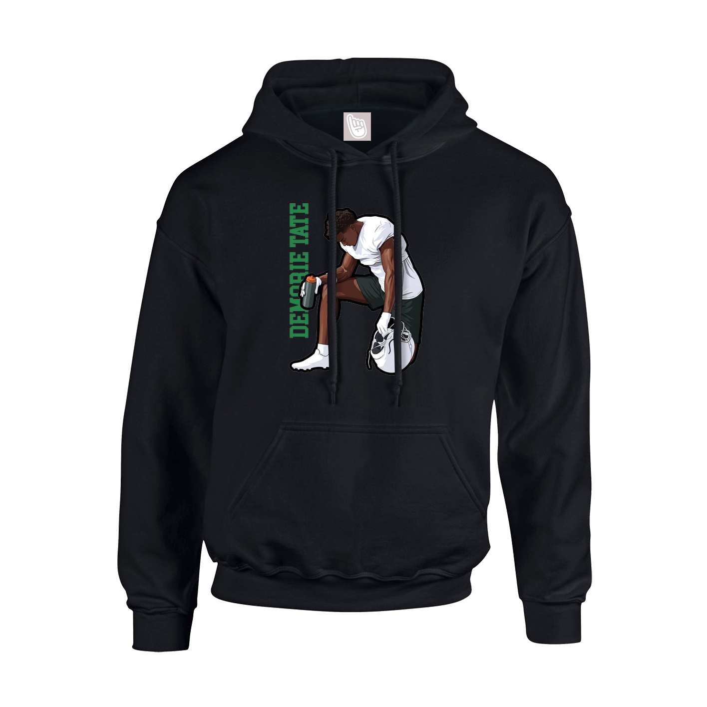 Hoodie — Name Vertical in Black