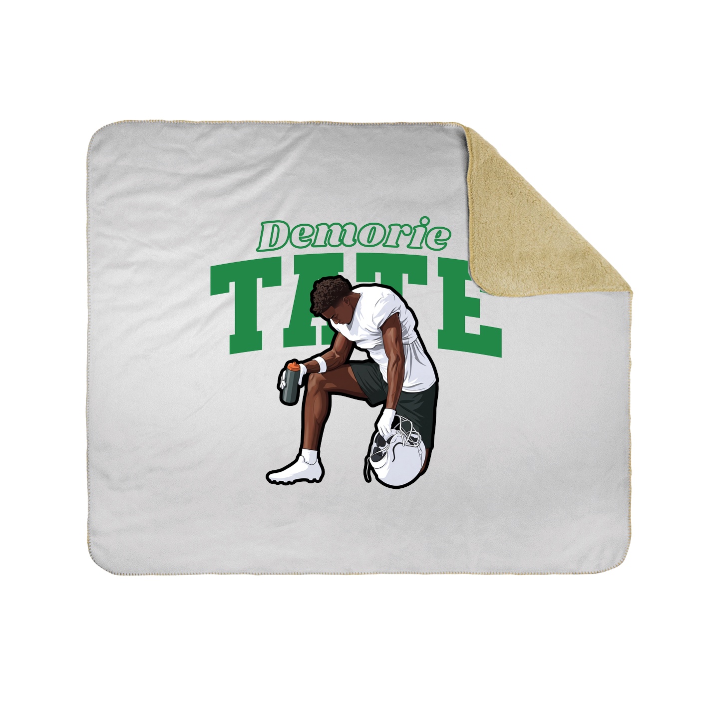 Throw Blanket — Name Arch in White