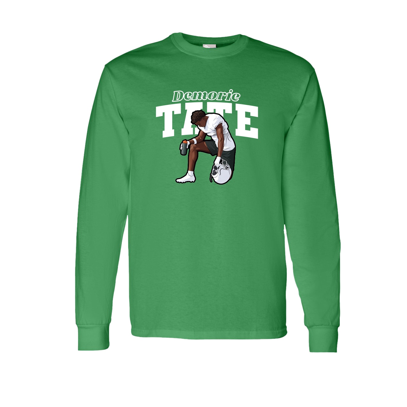 Long Sleeve Tee — Name Arch in Green