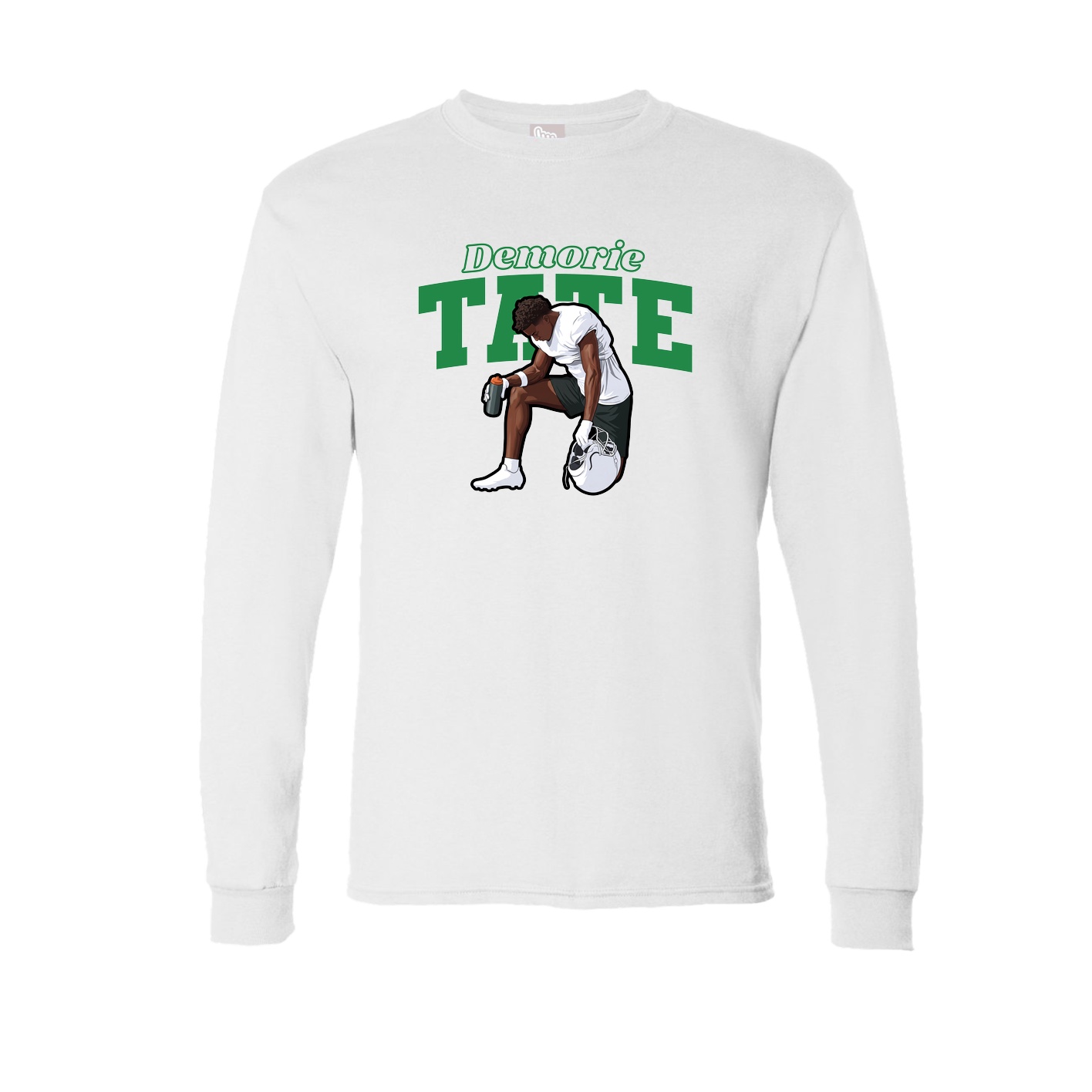 Long Sleeve Tee — Name Arch in White