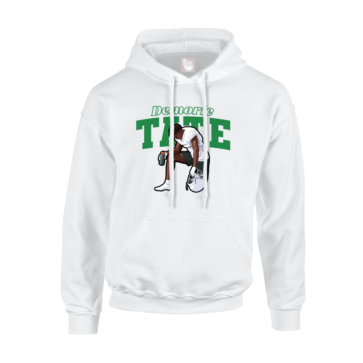 Hoodie — Name Arch in White