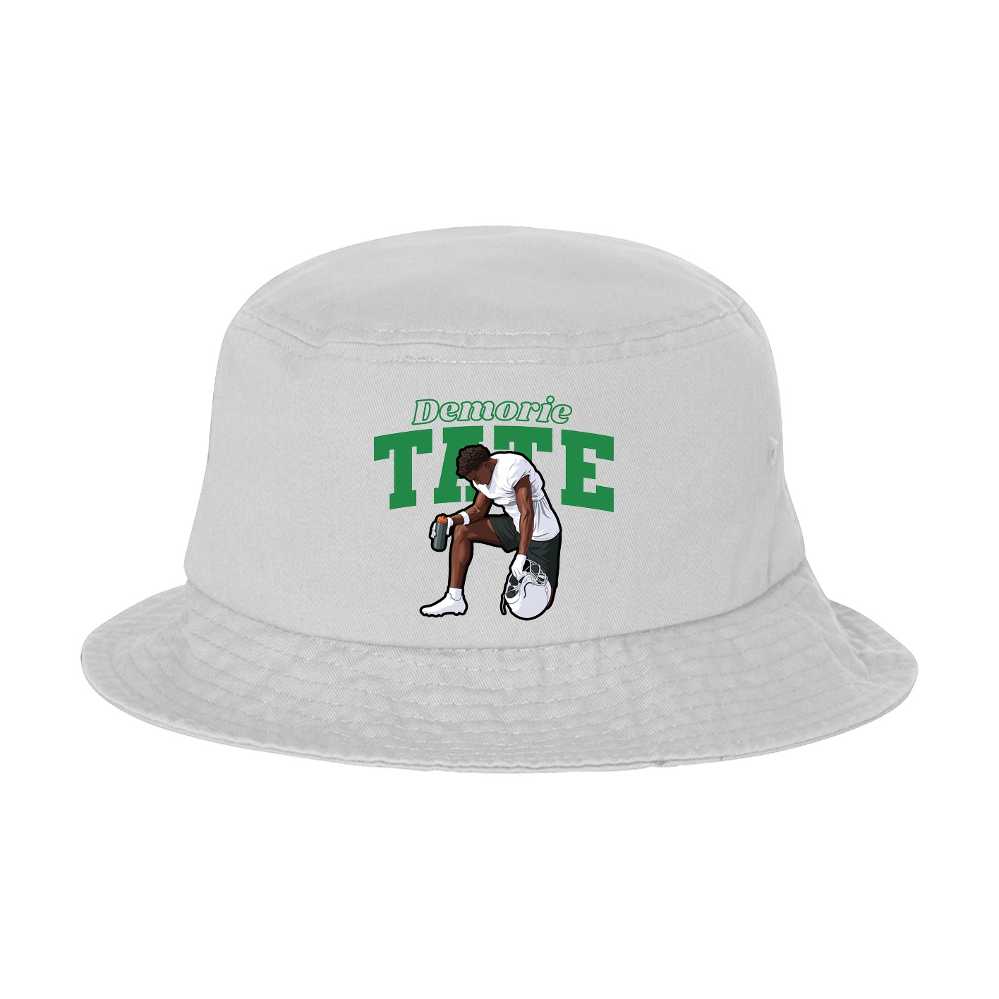 Bucket Cap — Name Arch in White