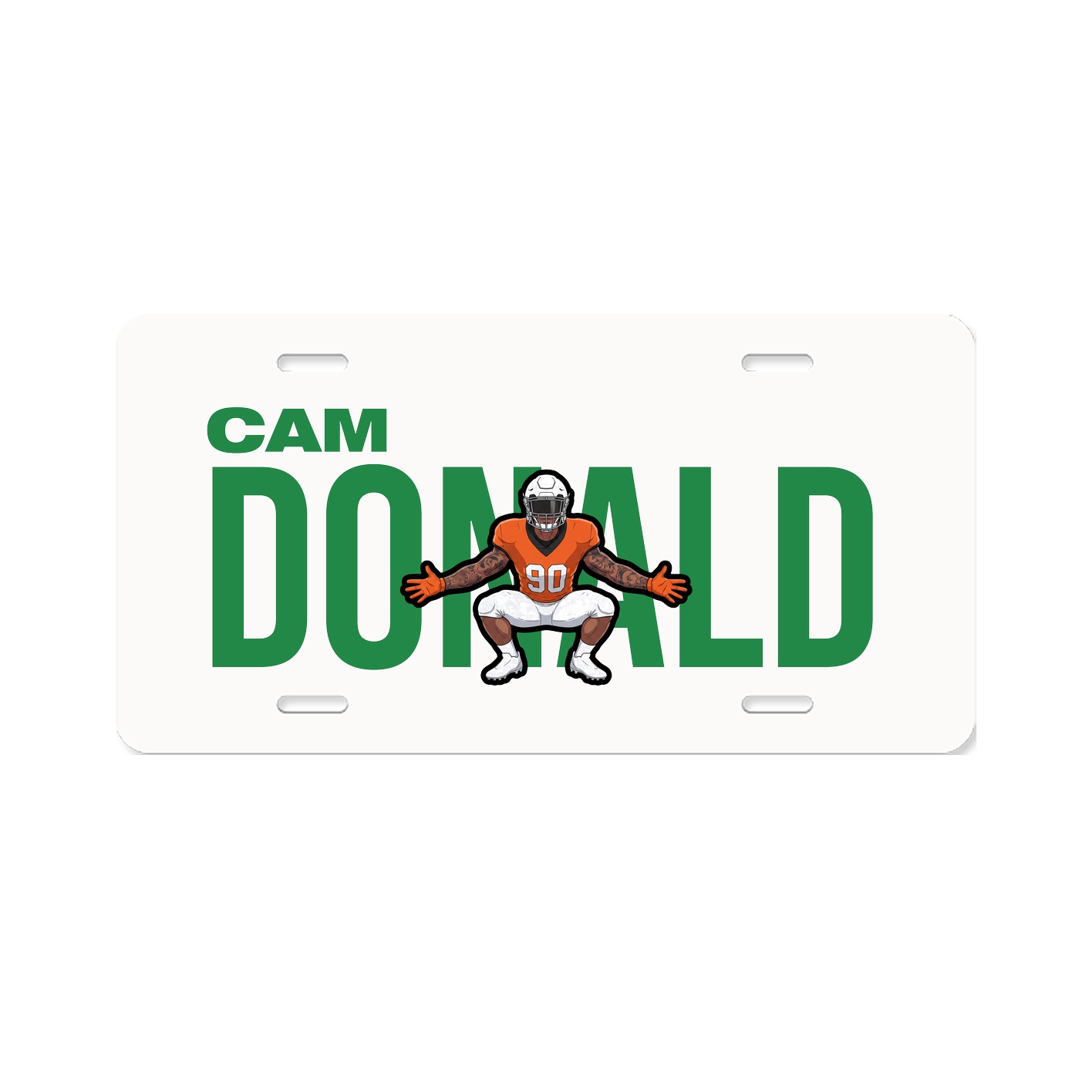 License Plate — Player Name in Classic