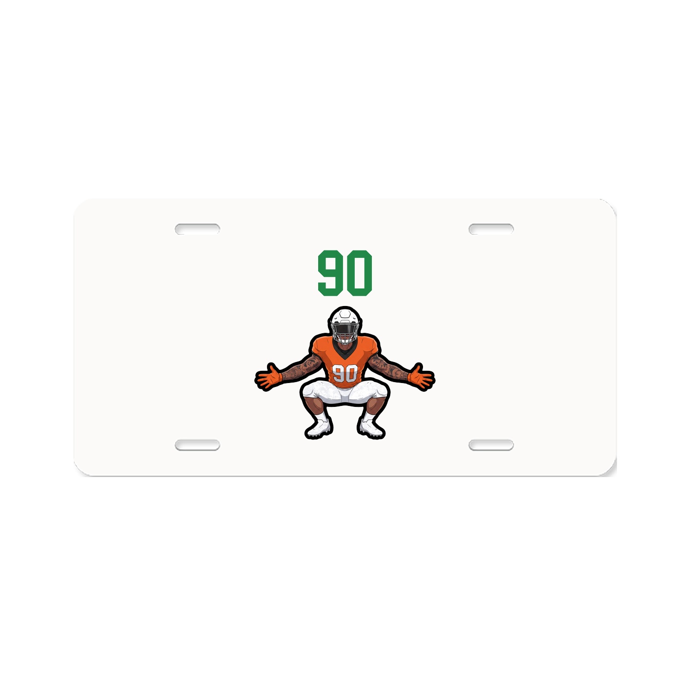 License Plate — Number Top in Classic