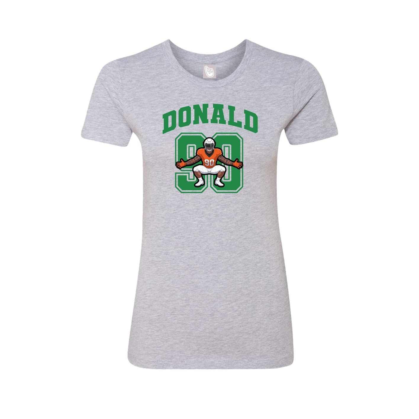 Fitted Women's Tee — Number in Grey