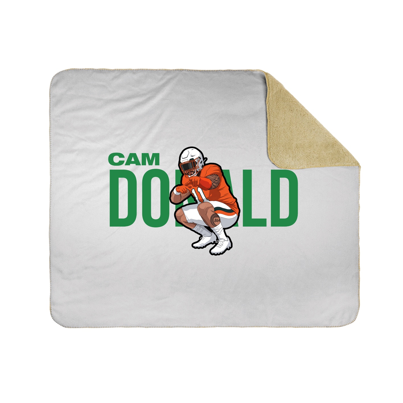 Throw Blanket — Player Name in White
