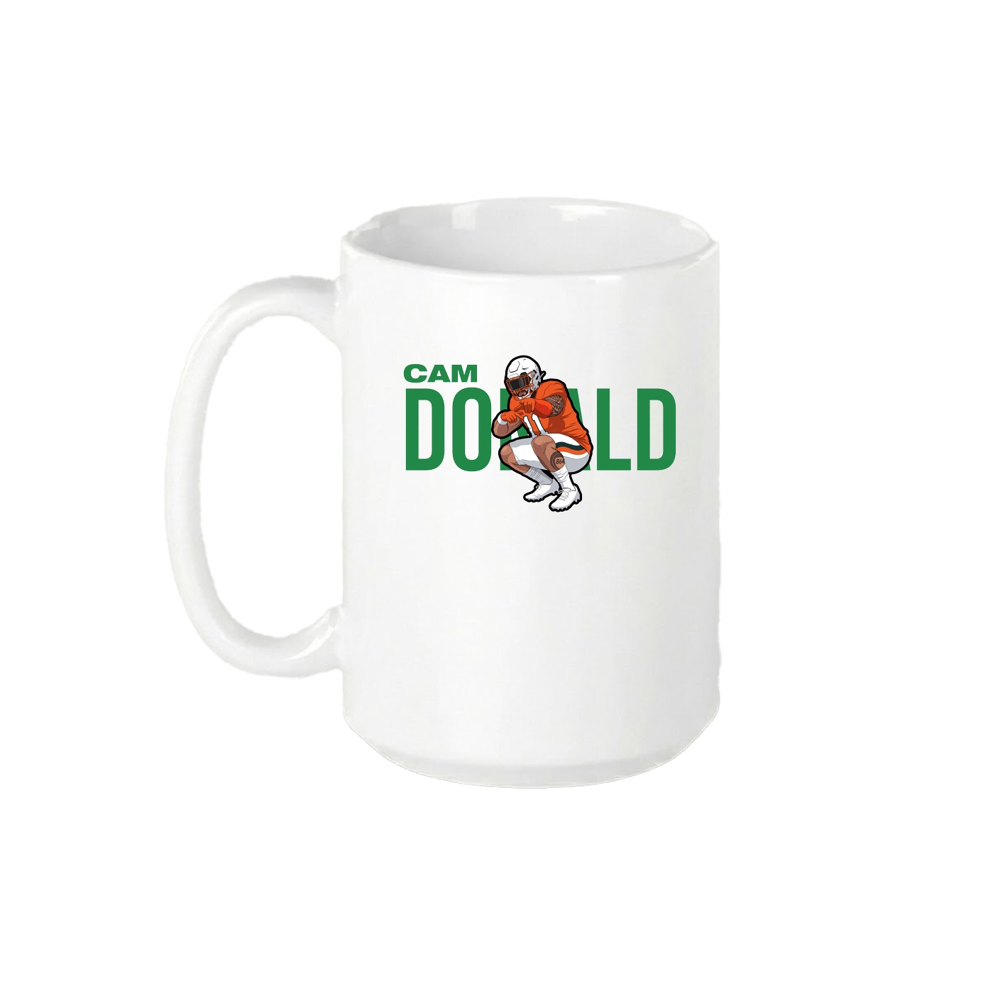 15oz Coffee Mug — Player Name in White