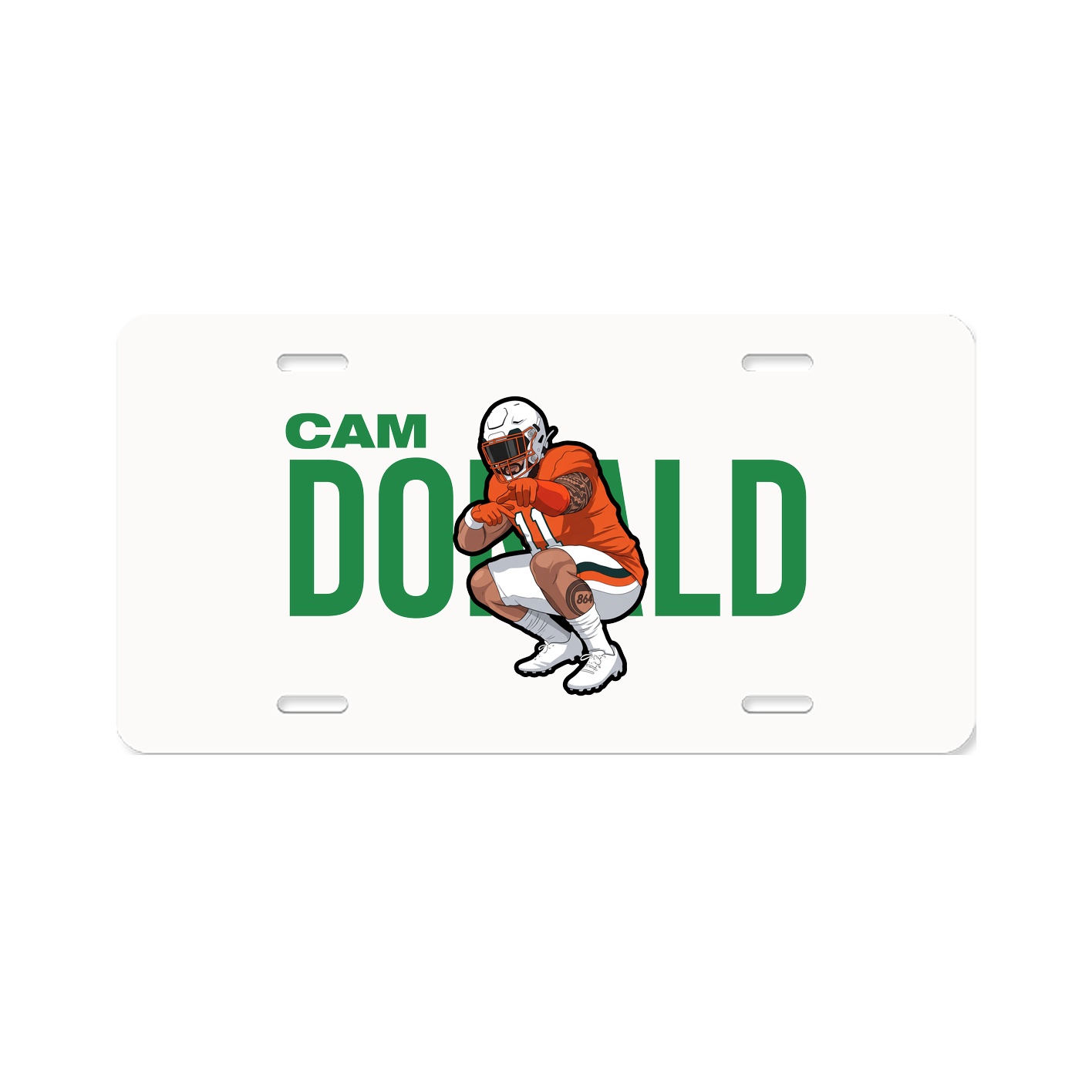 License Plate — Player Name in Classic