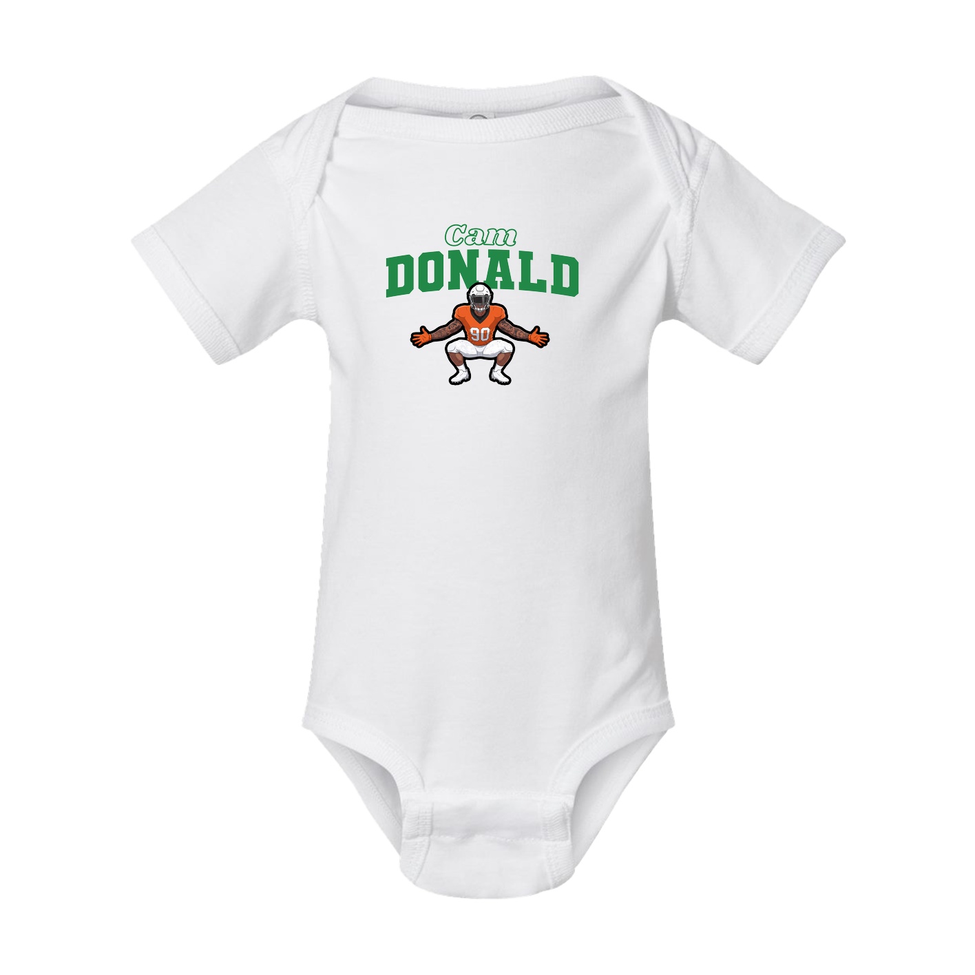 Baby Onesie — Name Arch in White