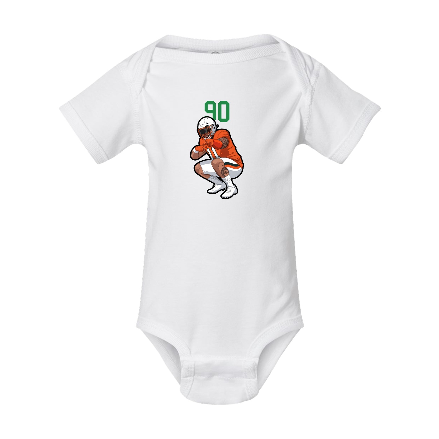 Baby Onesie — Number Top in White