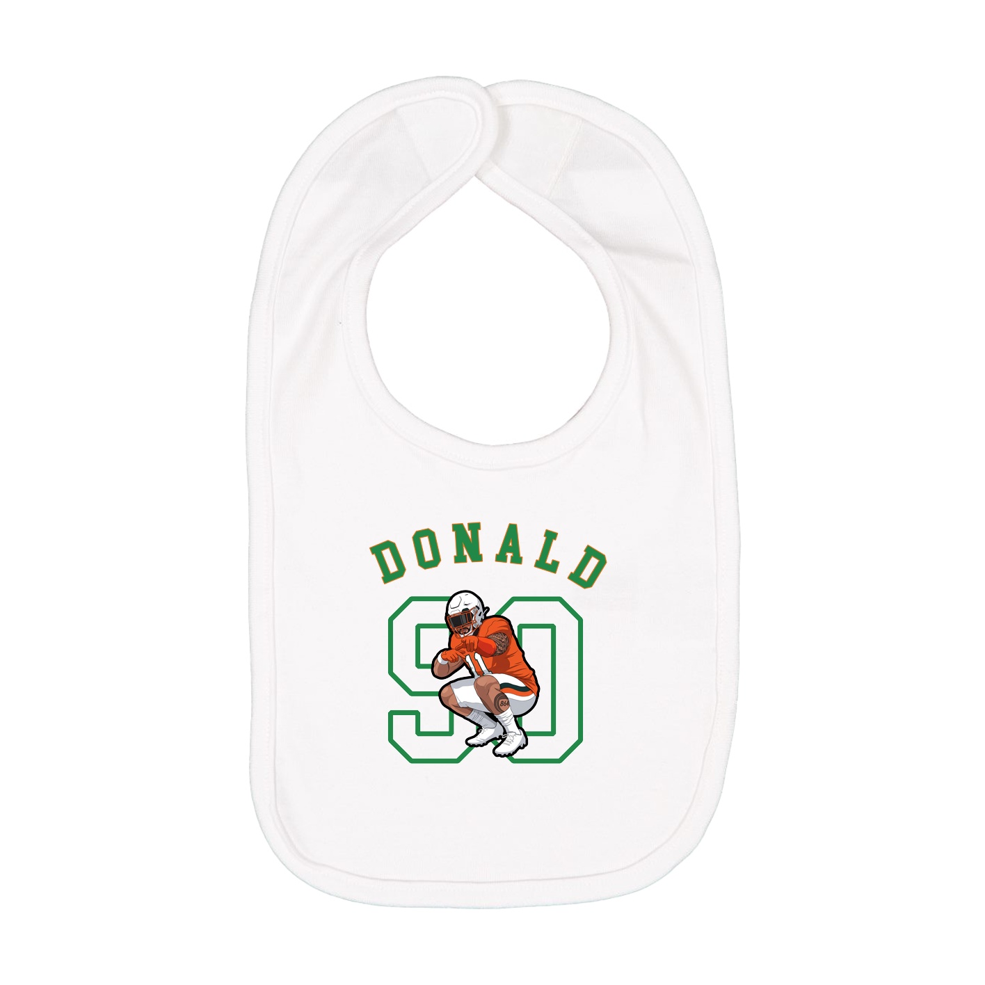 Infant Bib — Shirsey Arch in White