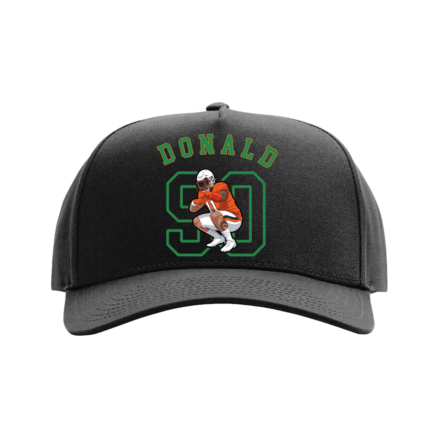 Full Fabric Five-Panel Champ Cap — Shirsey Arch in Black