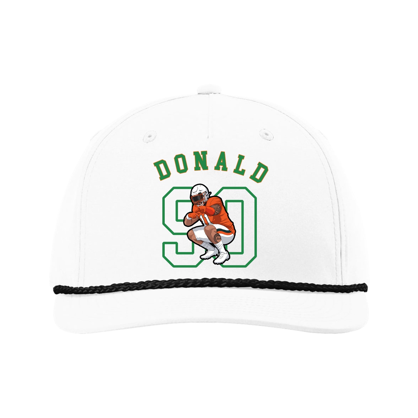 Five-Panel Classic Rope Cap — Shirsey Arch in White